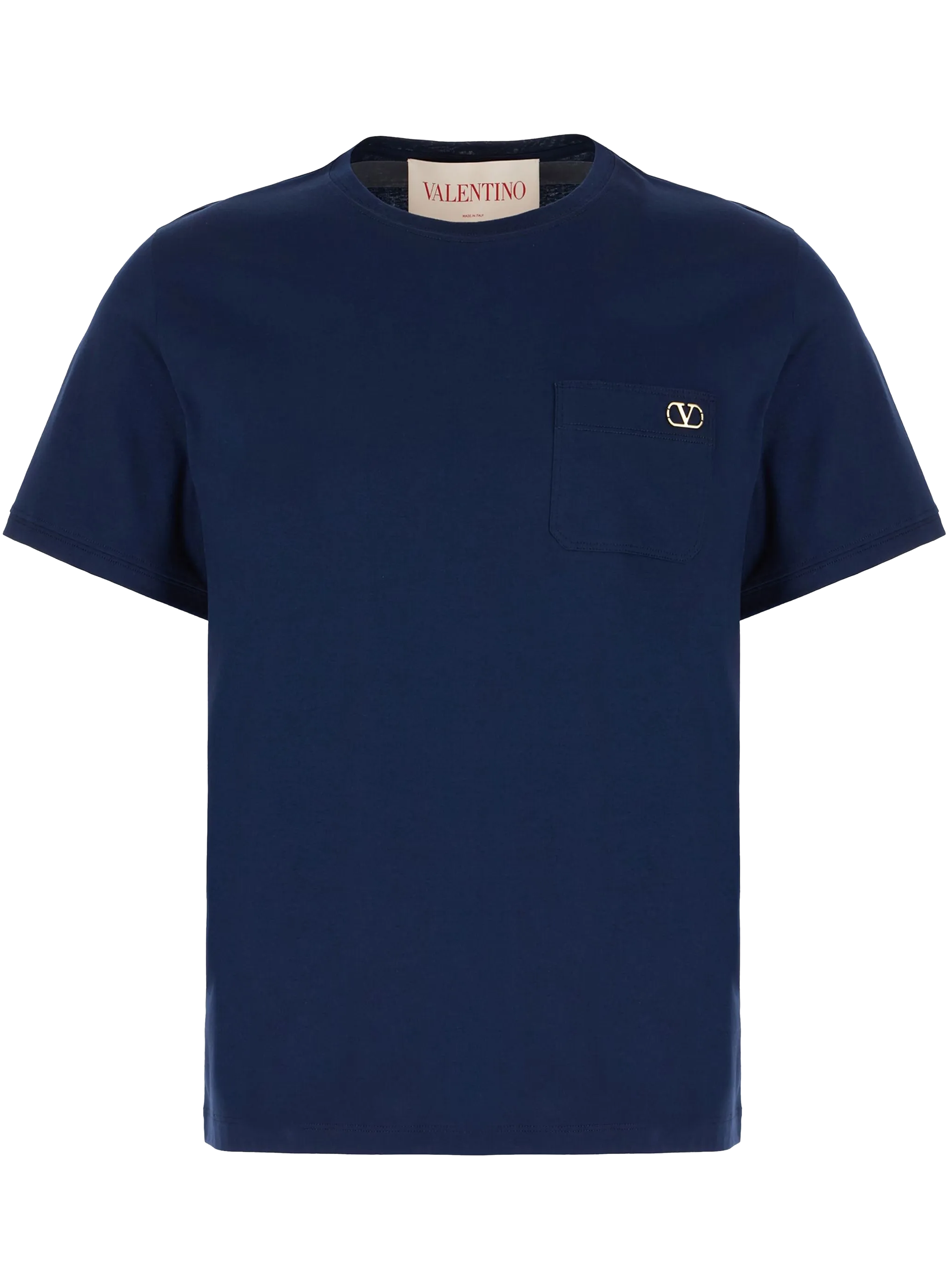 Valentino Plaque Logo T-Shirt in Blue