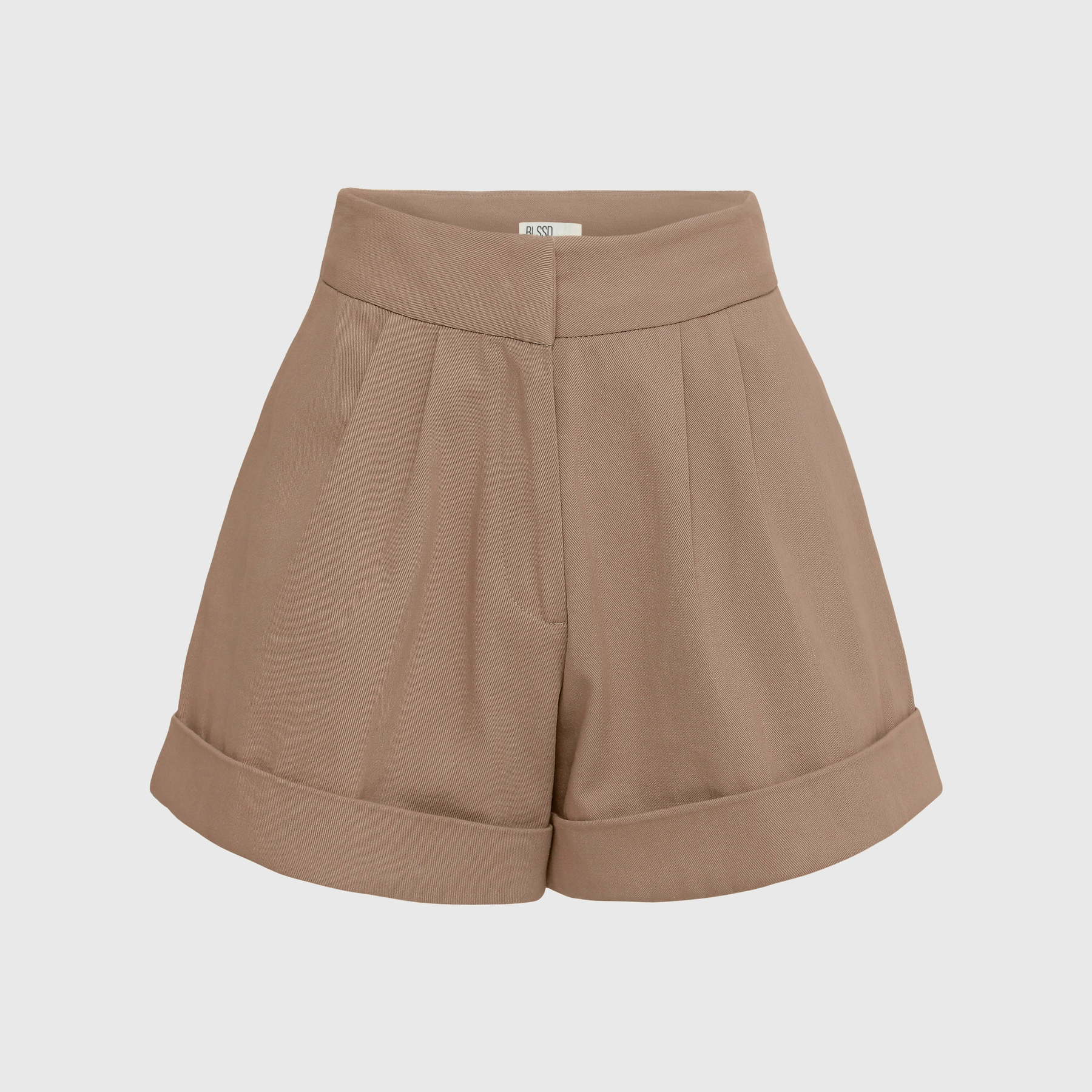 HIGH WAISTED TWILL SHORTS