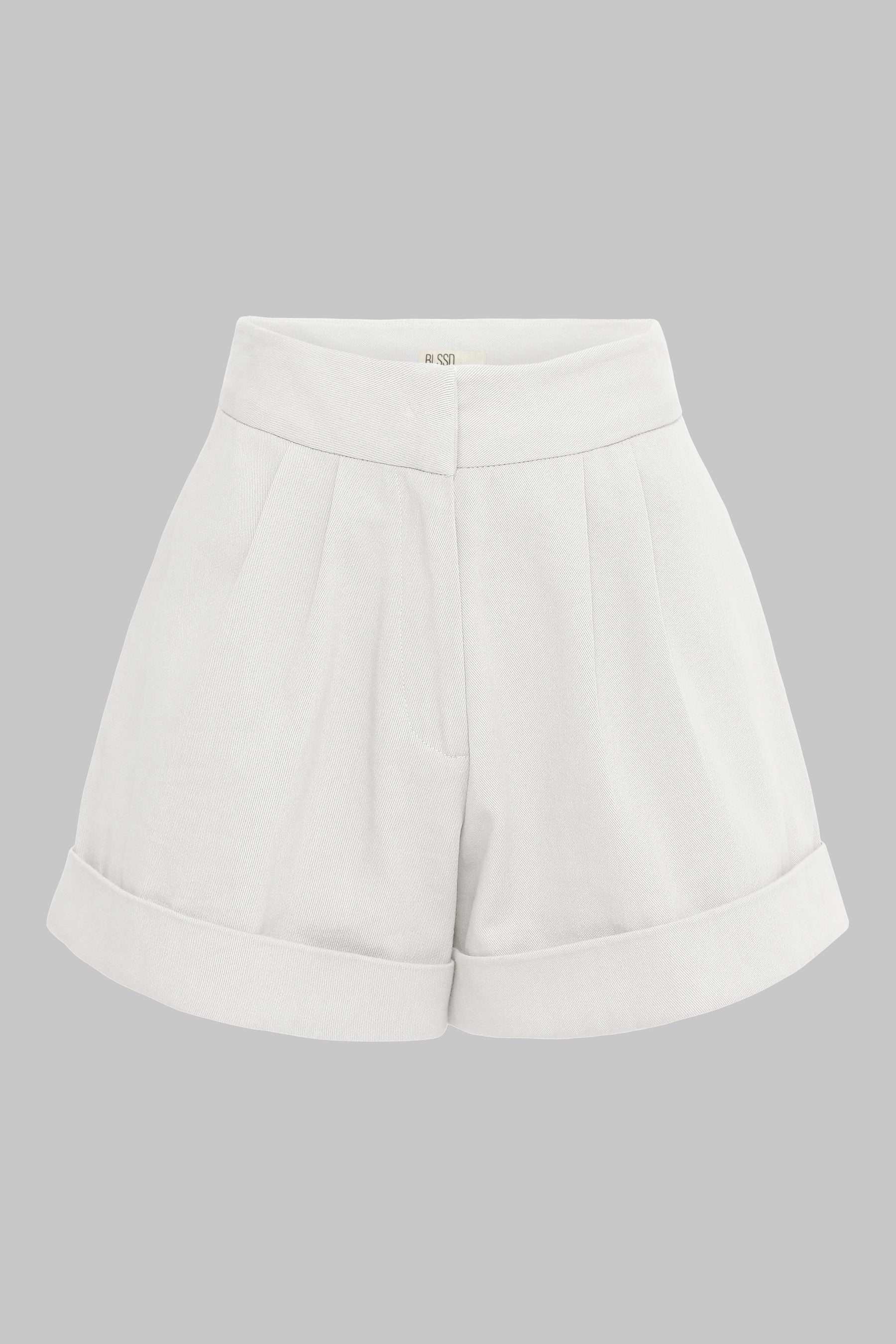 HIGH WAISTED TWILL SHORTS