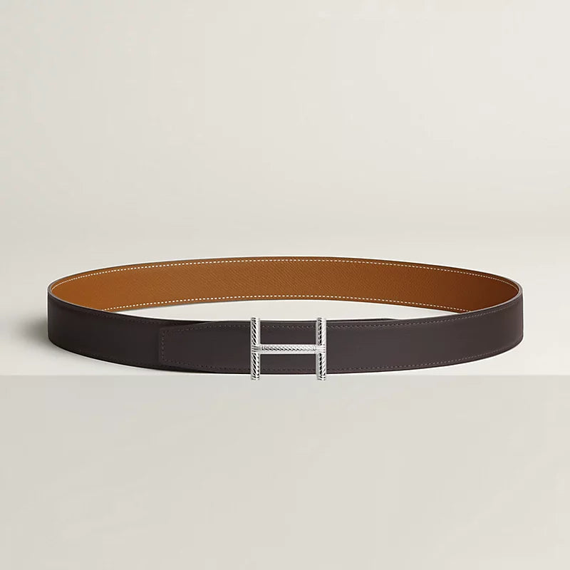 Hisseo belt buckle & Reversible leather strap 32 mm