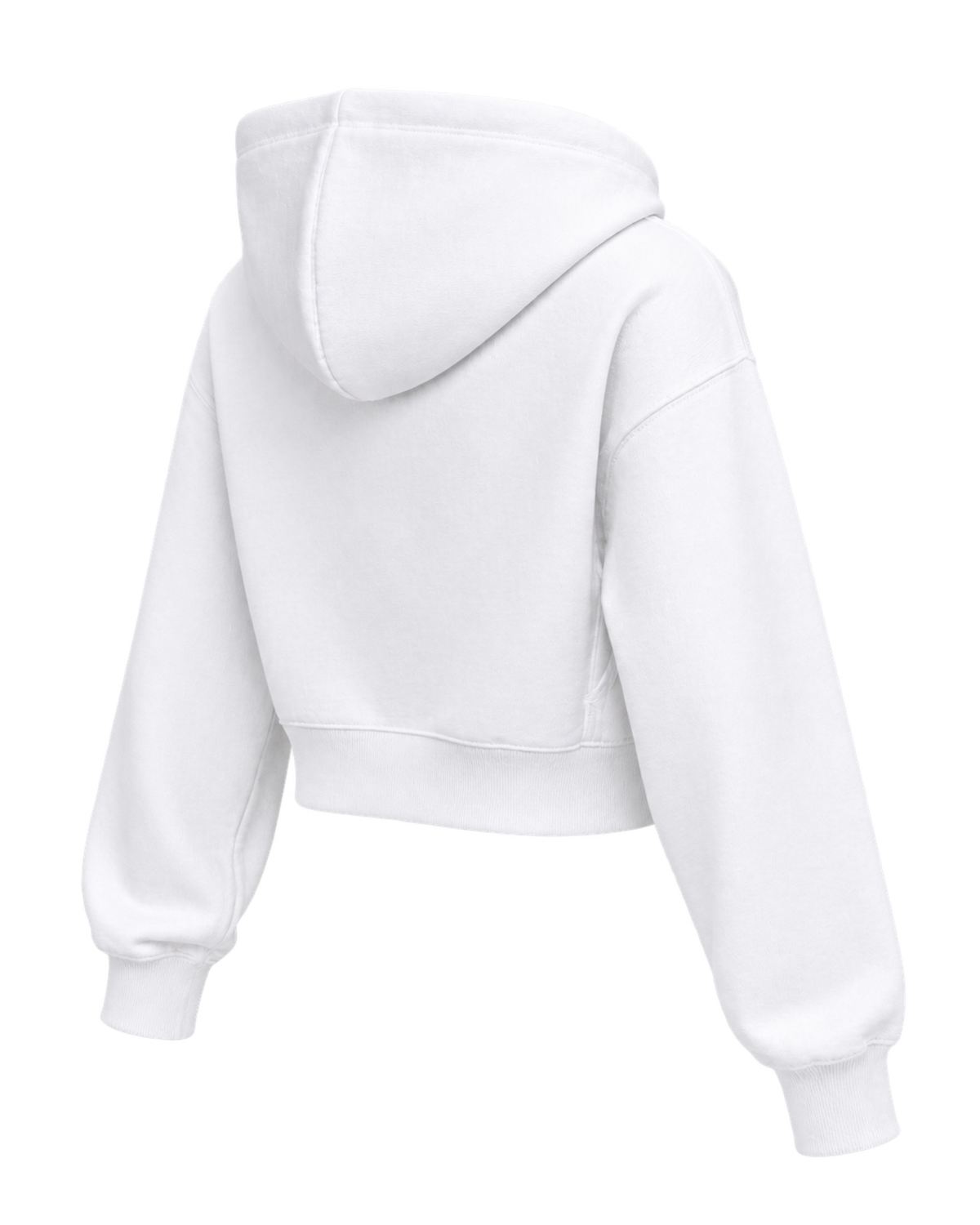 Homerun Cropped Zip Hoodie - White