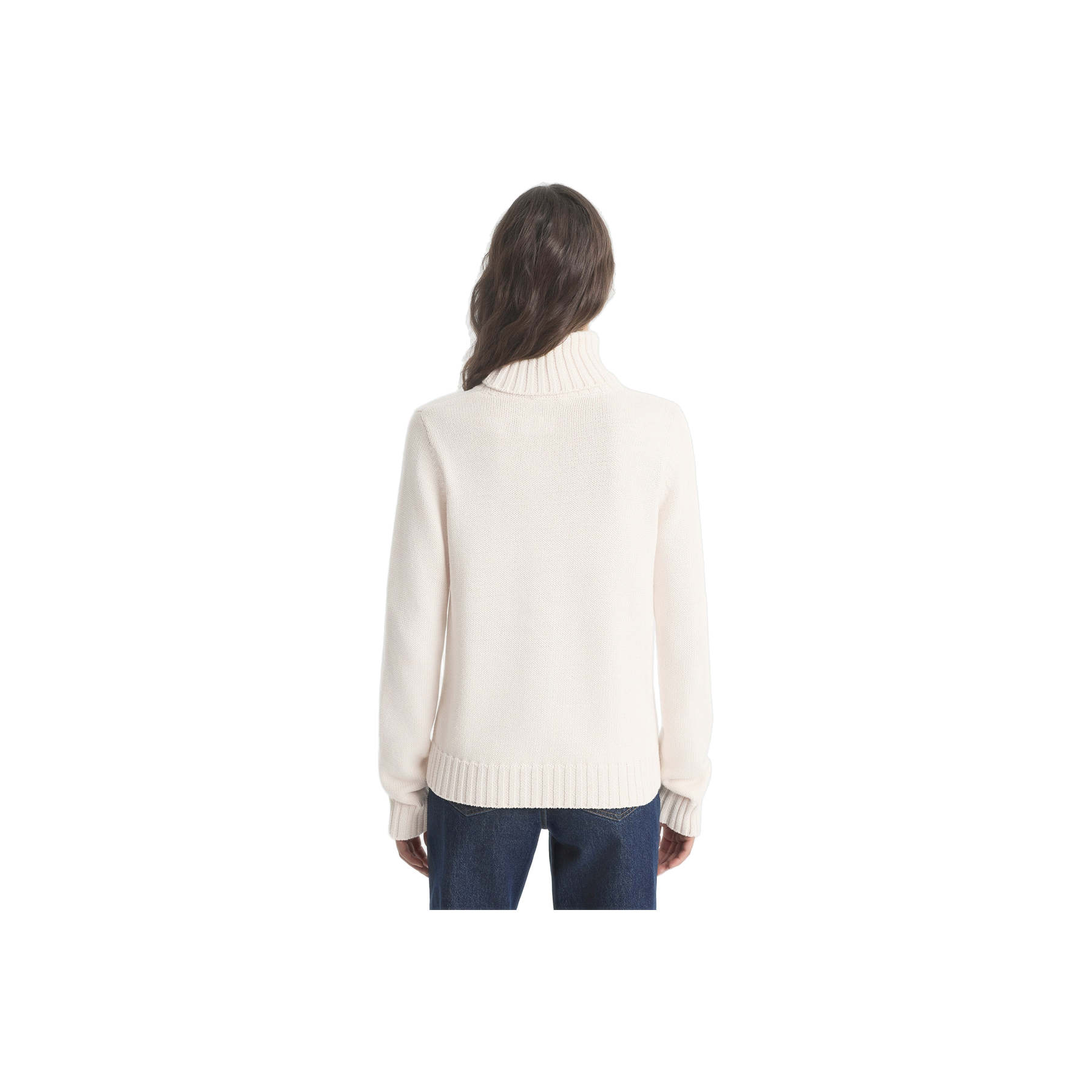Horse Knitted Turtleneck - Ecru/Chocolate