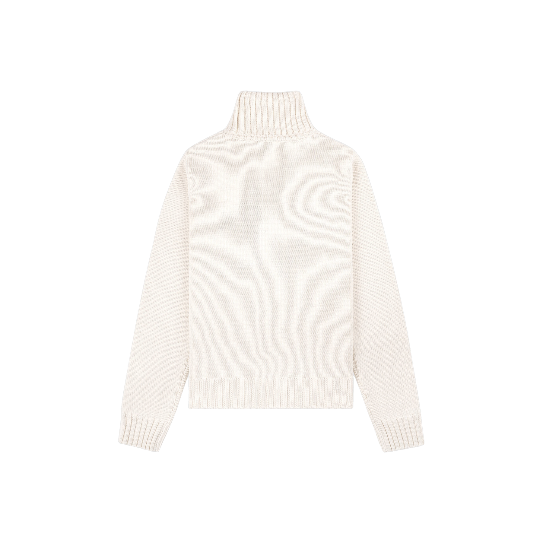 Horse Knitted Turtleneck - Ecru/Chocolate