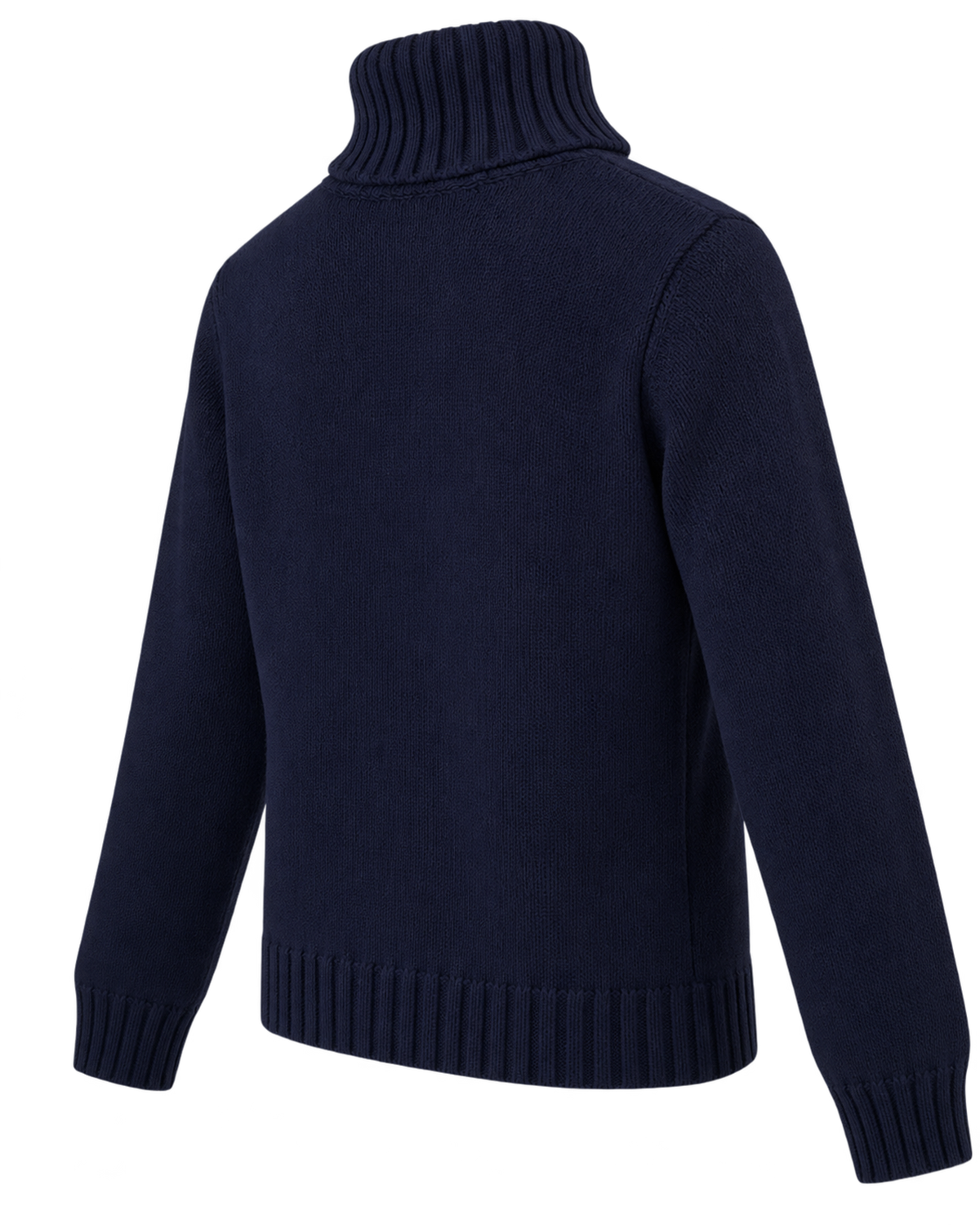 Horse Knitted Turtleneck - Navy/Ecru