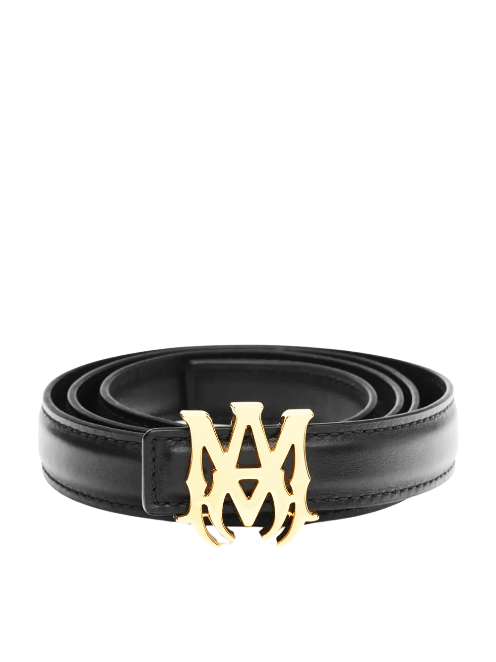 Amiri MA 2CM Gold Belt in Black