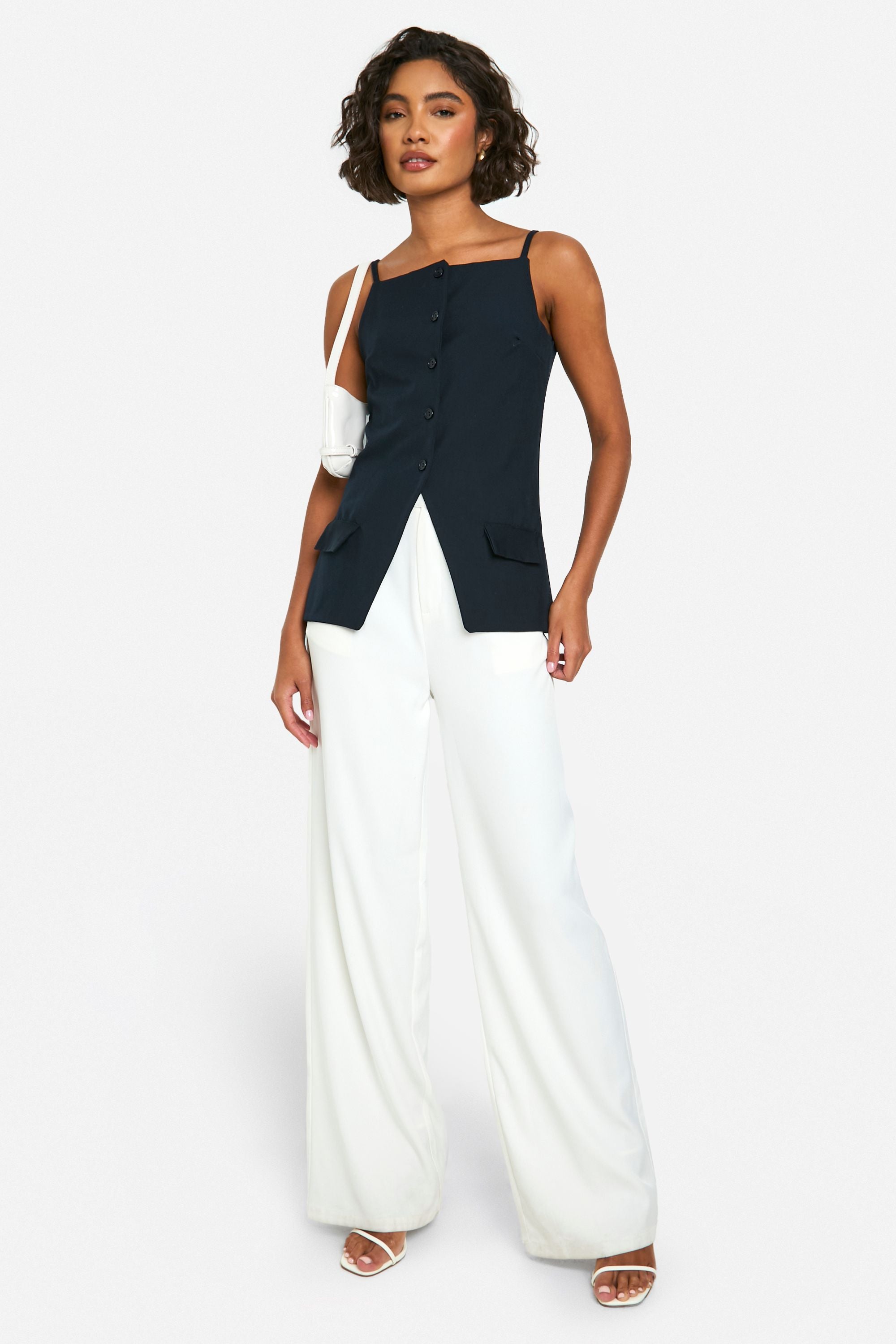 Tall Square Neck High Neck Waist Coat