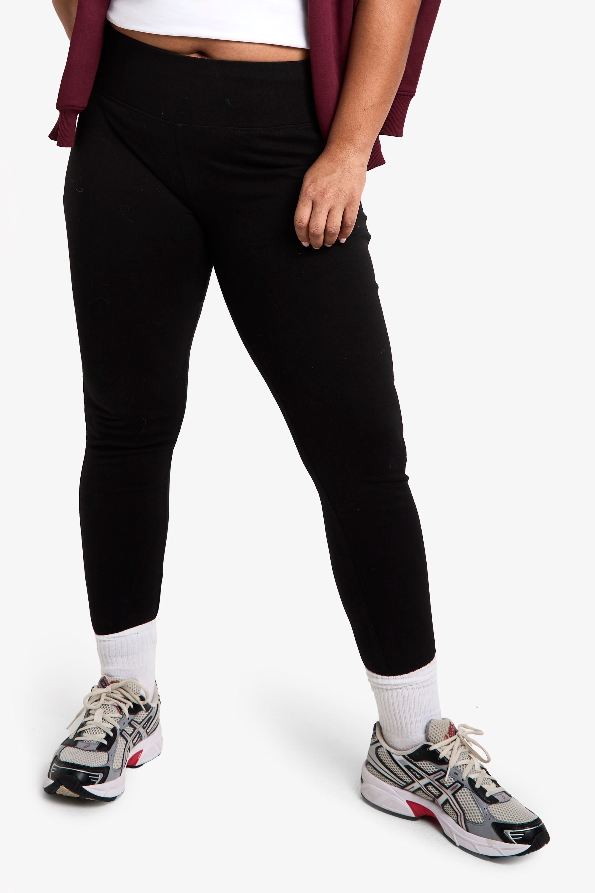 Boohoo Basics Plus High Waisted Deep Waistband Legging
