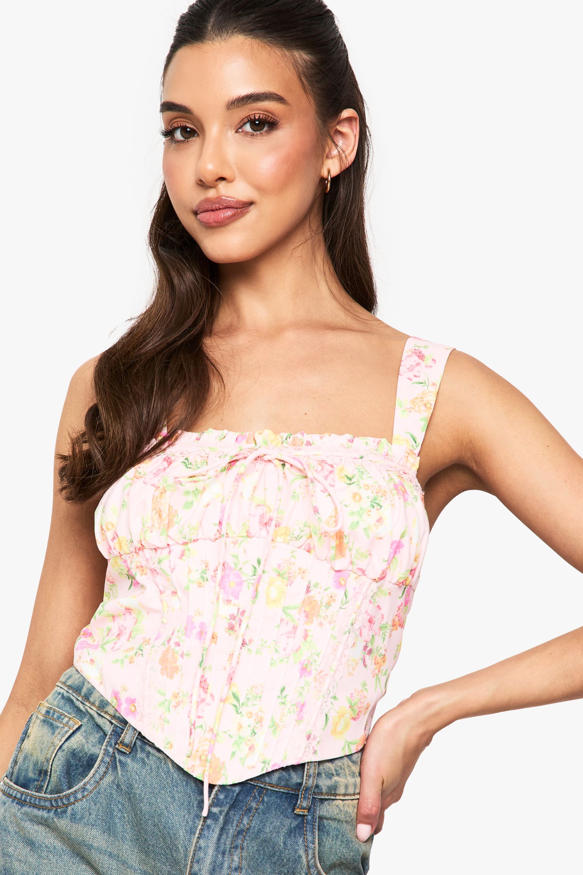 Floral Milkmaid Corset