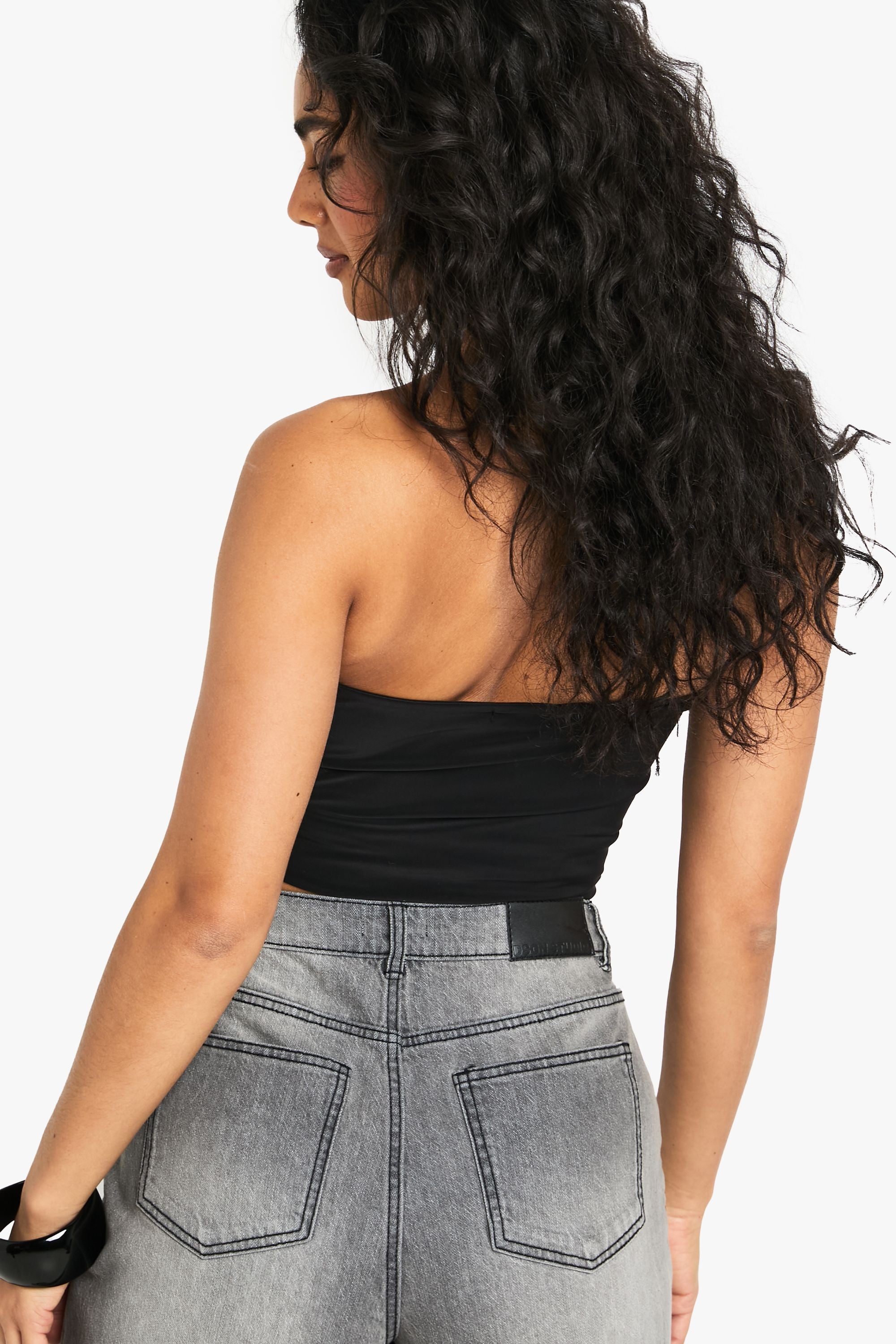 Double Layer Slinky Double Layer Bandeau Top