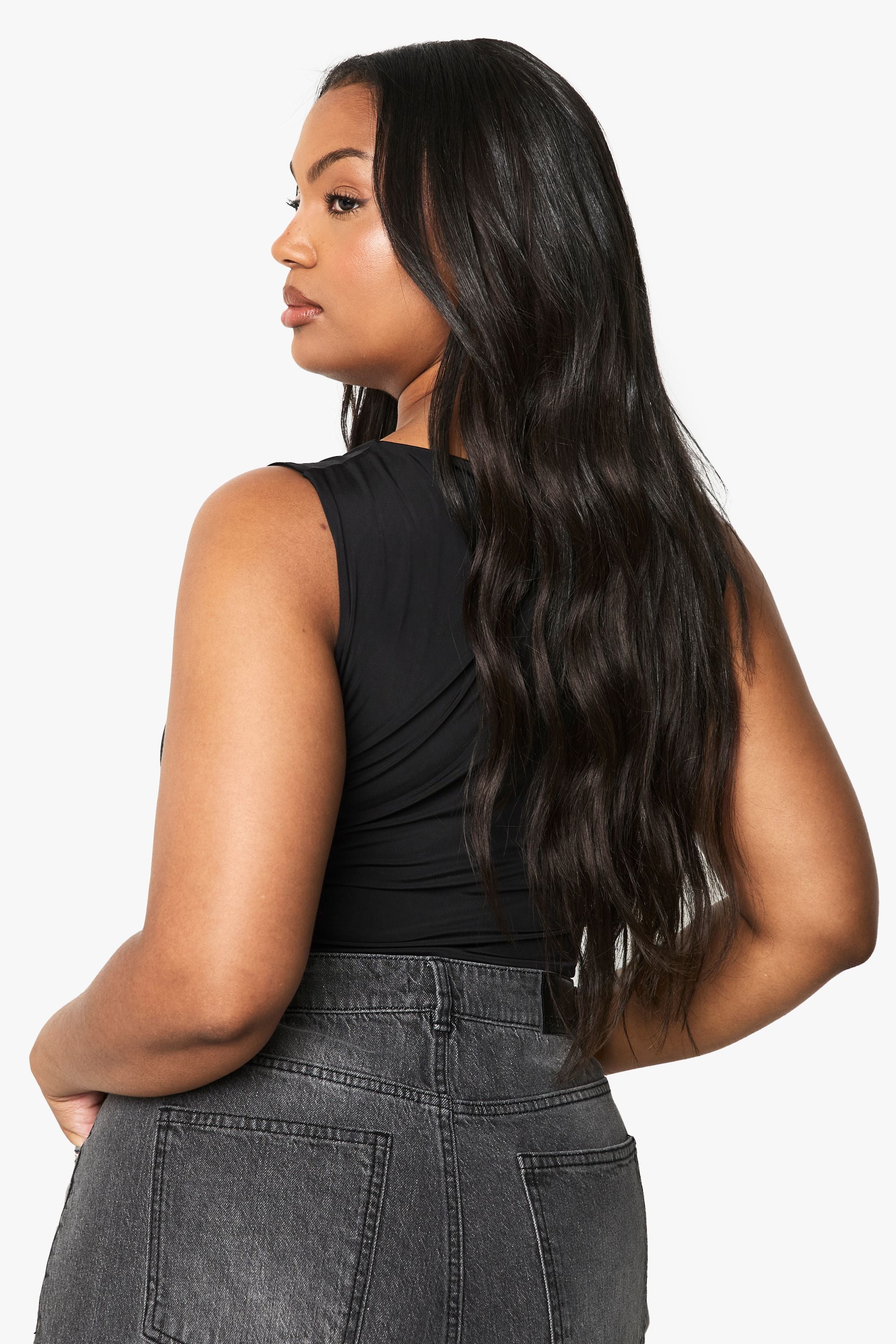 Plus Double Layer Ruched Front Bodysuit