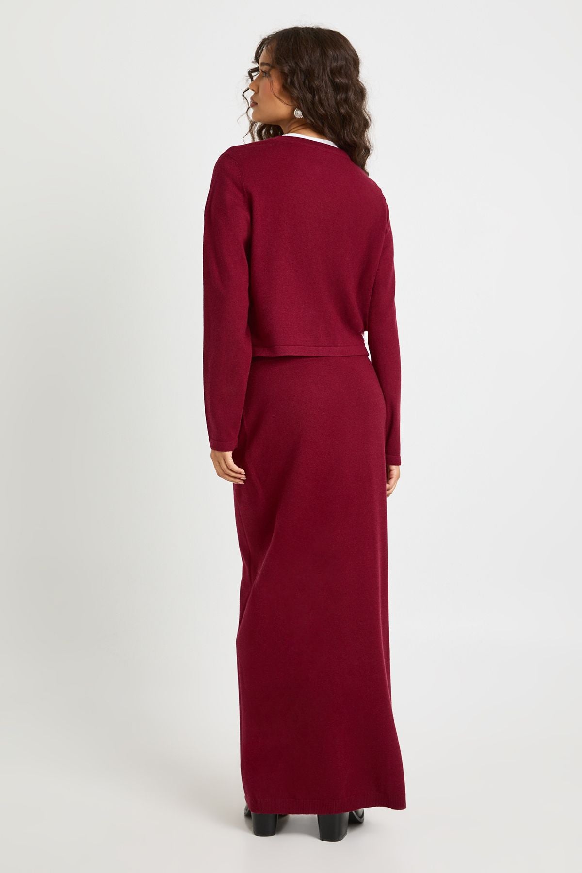 Rib Knit Maxi Skirt