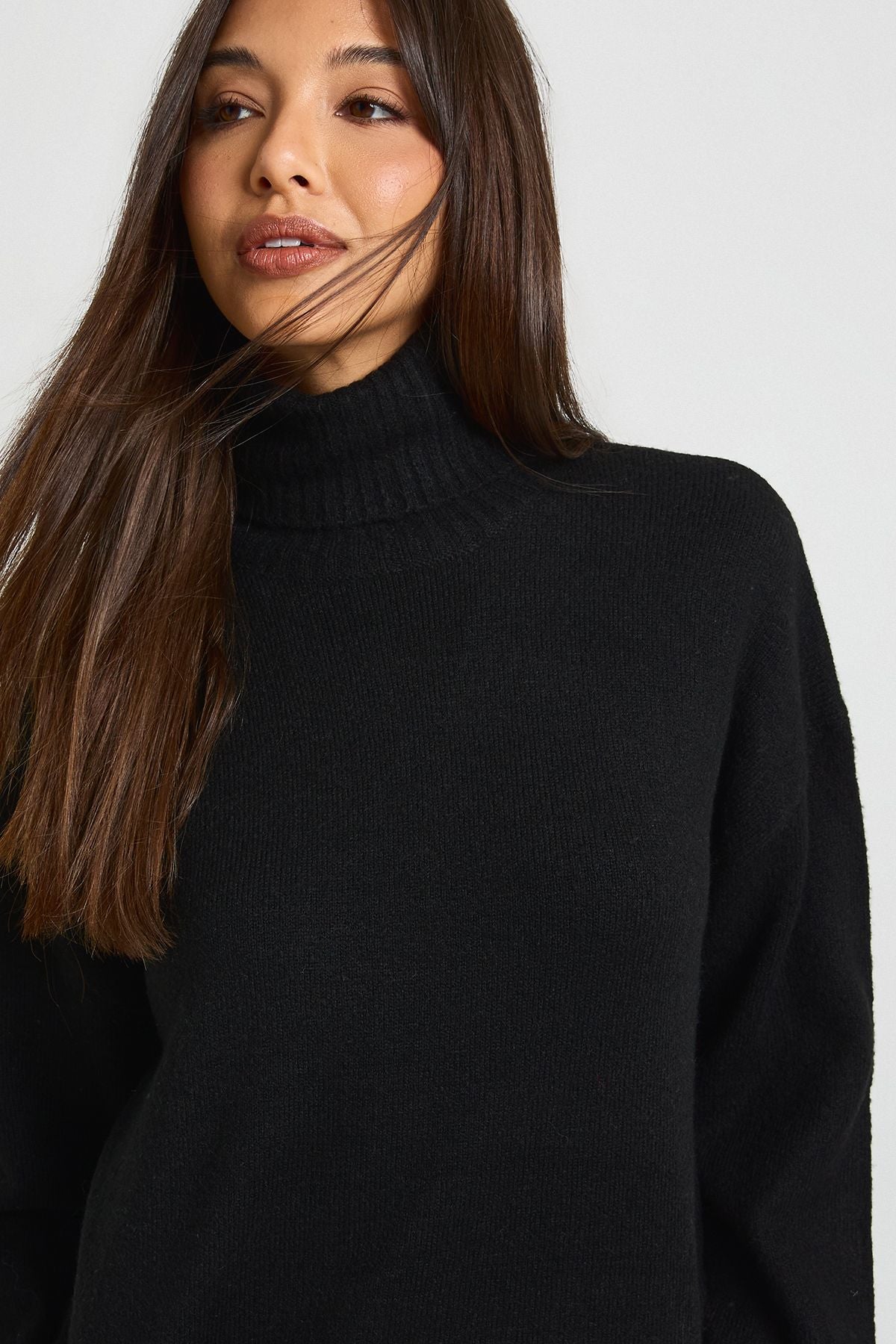 Super Soft Roll Neck Oversized Jumper and Wide Leg Trouser Co-Ord