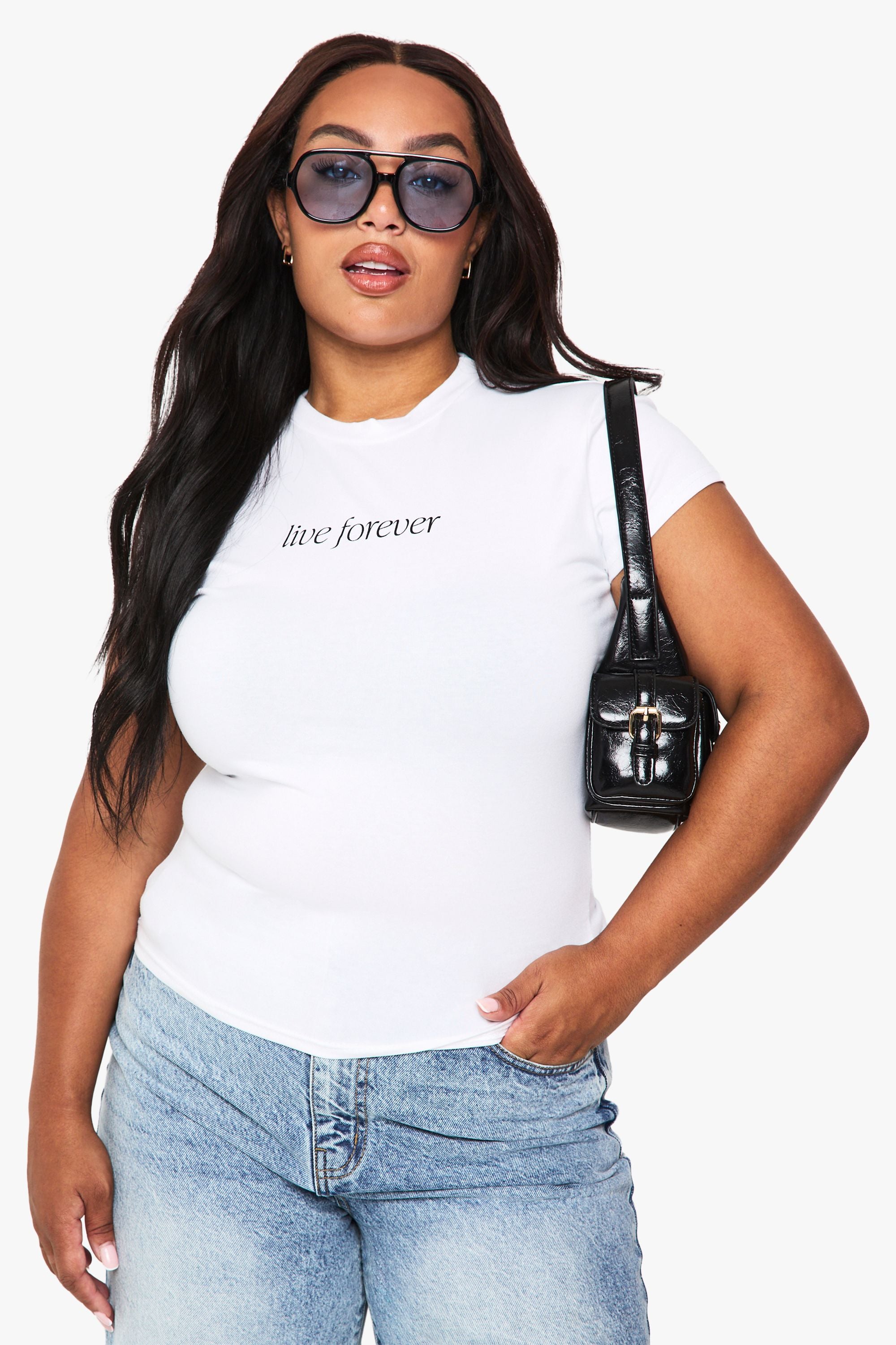 Plus Live Forever Fitted Tee