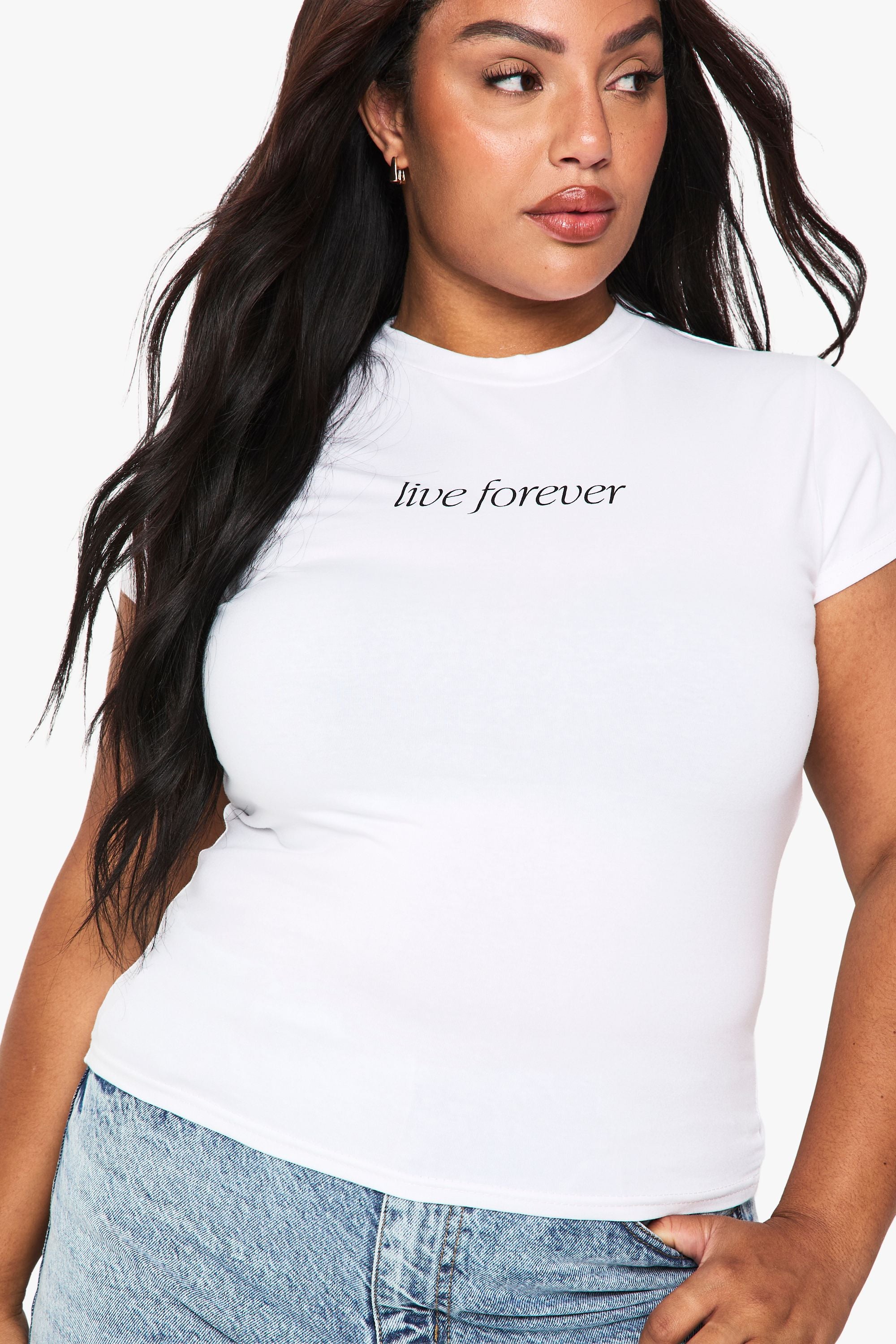 Plus Live Forever Fitted Tee