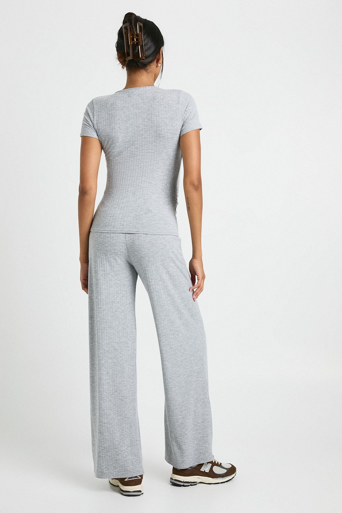 Maternity Soft Rib Wrap Top & Trouser Lounge Set