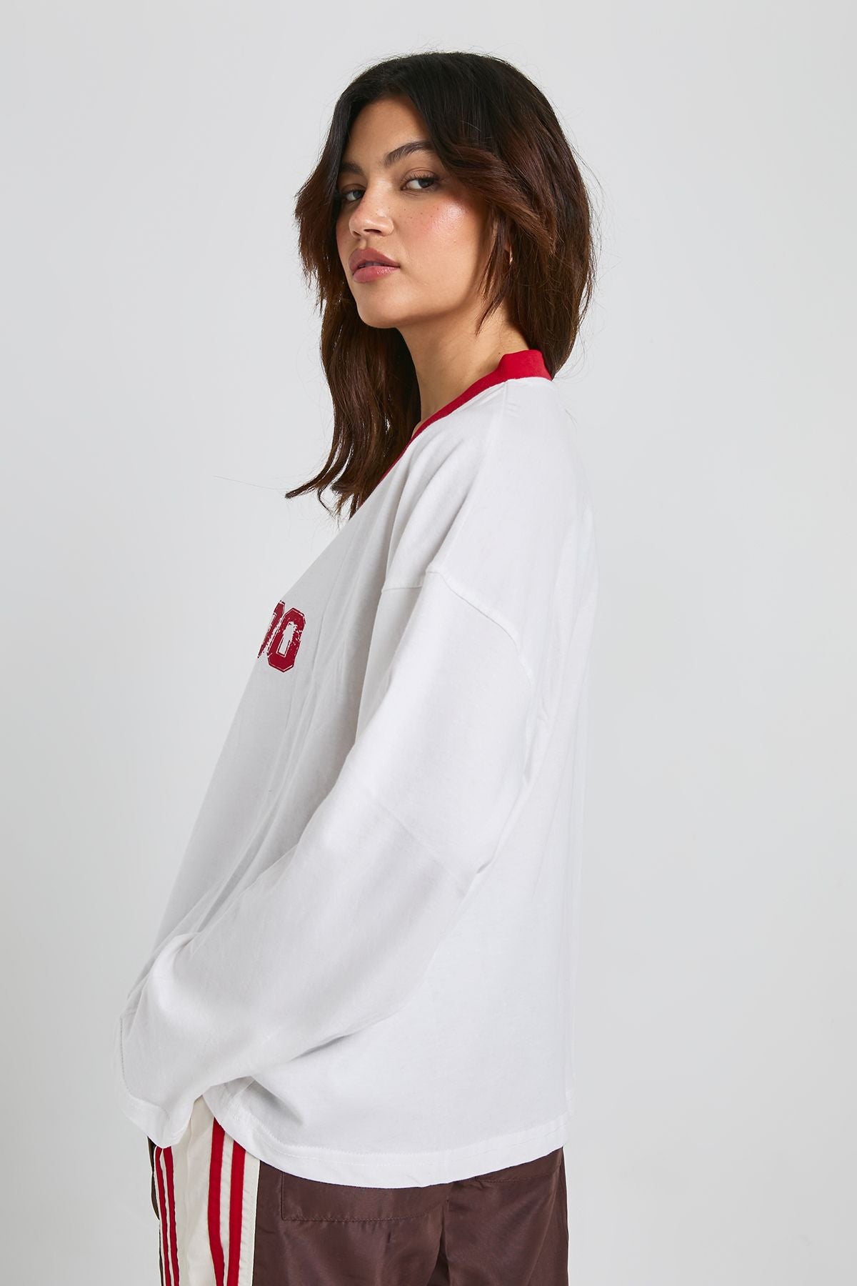 Colorado Contrast Binding Long Sleeve Top