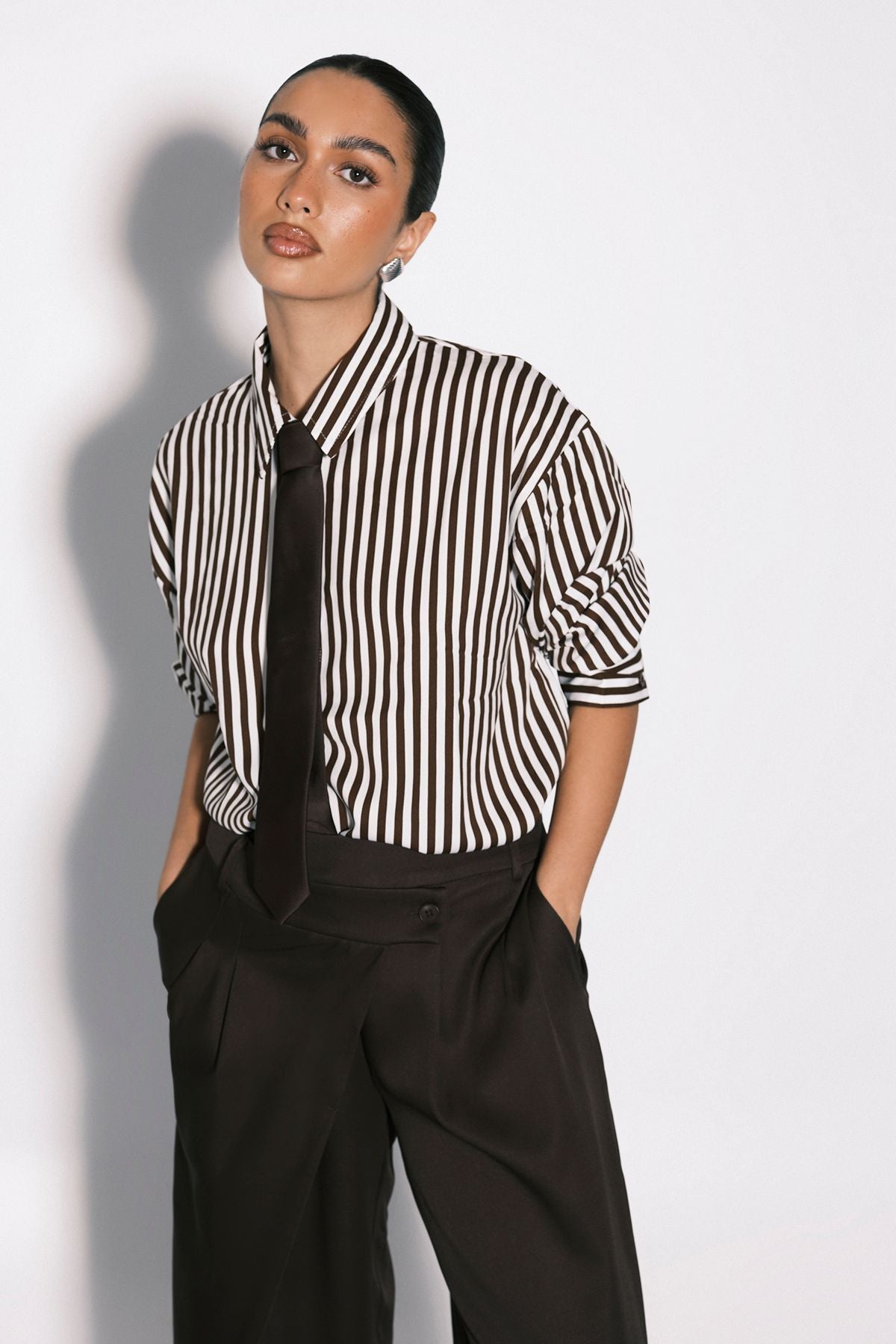 Mixed Stripe Fitted Shirt