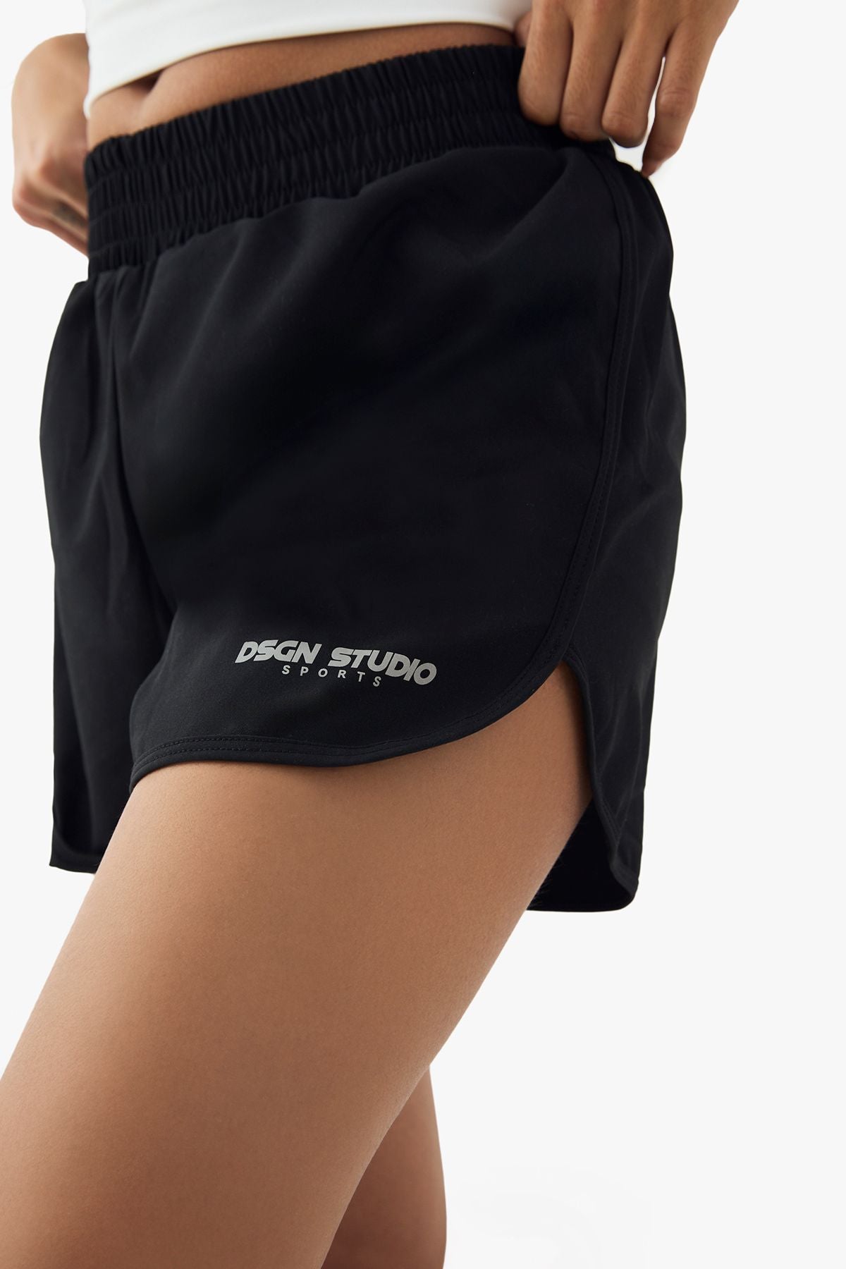 DSGN Studio Sport High Waist Deep Waistband 2 in 1 Sports Short