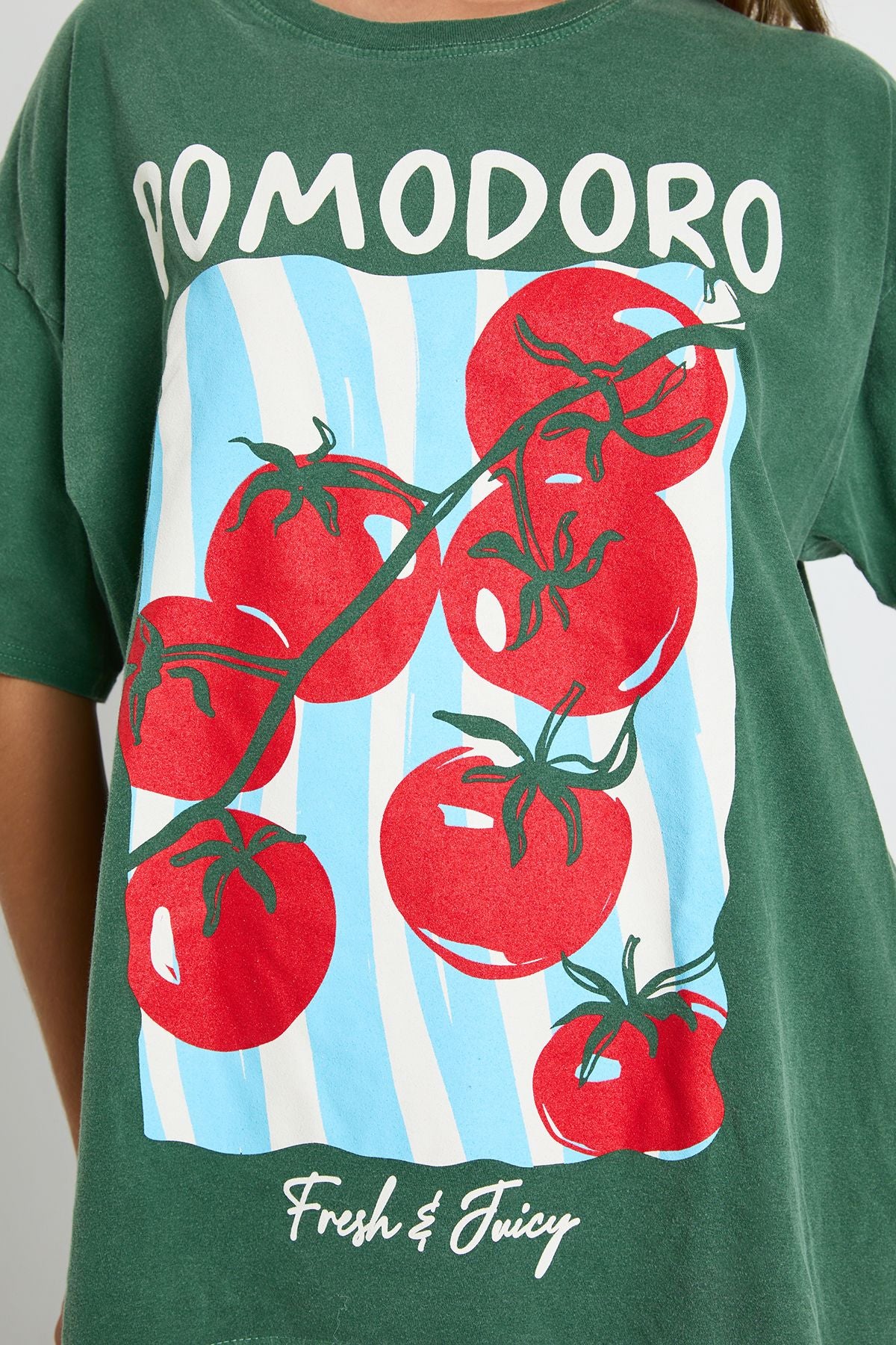 Pomodoro Tomatoes Overdye Printed T-Shirt