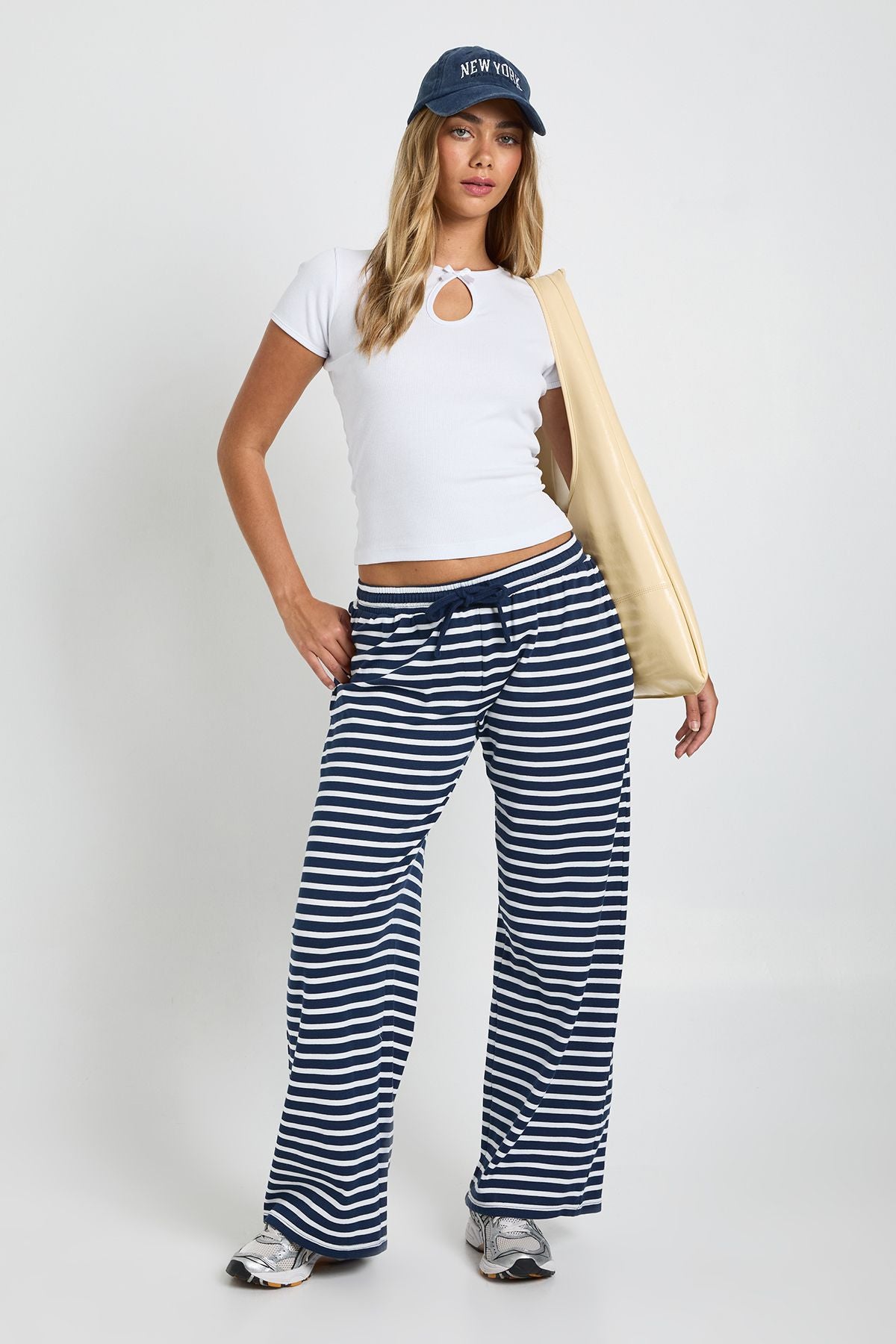 Ribbed Bow Detail Cap Sleeve Top