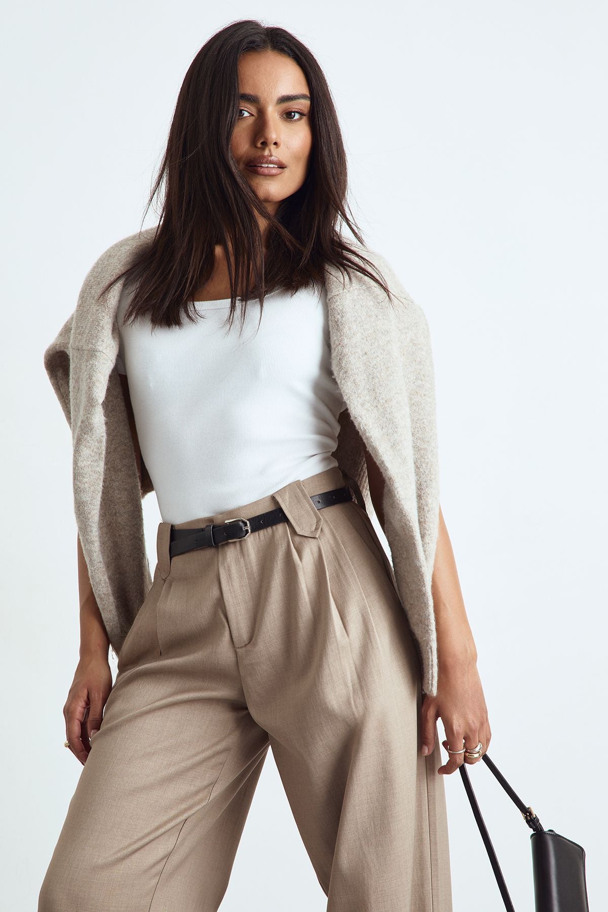 Basic Rib Scoop Neck Fitted Short Sleeve Top