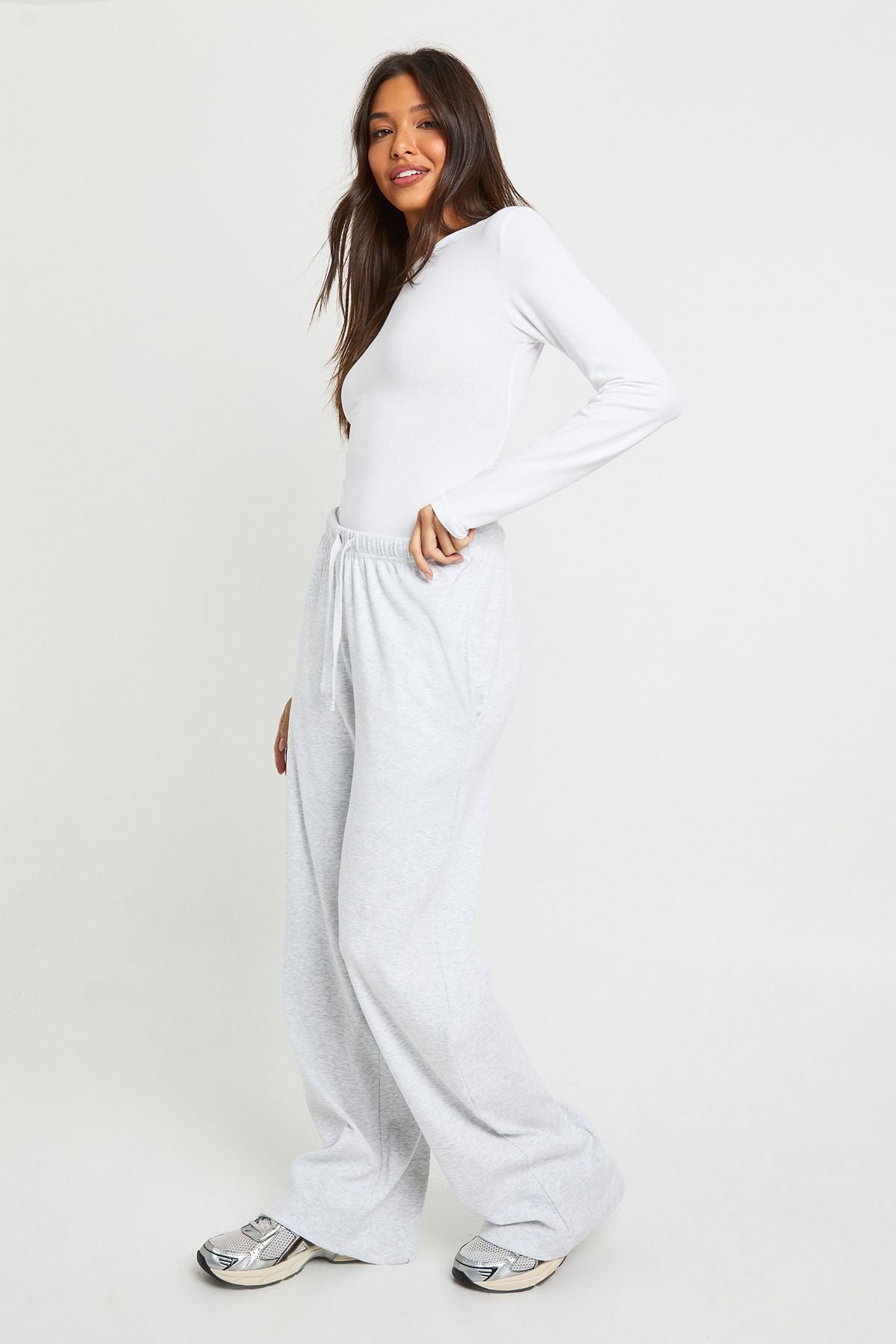 Basic Rib Wide Leg Trouser