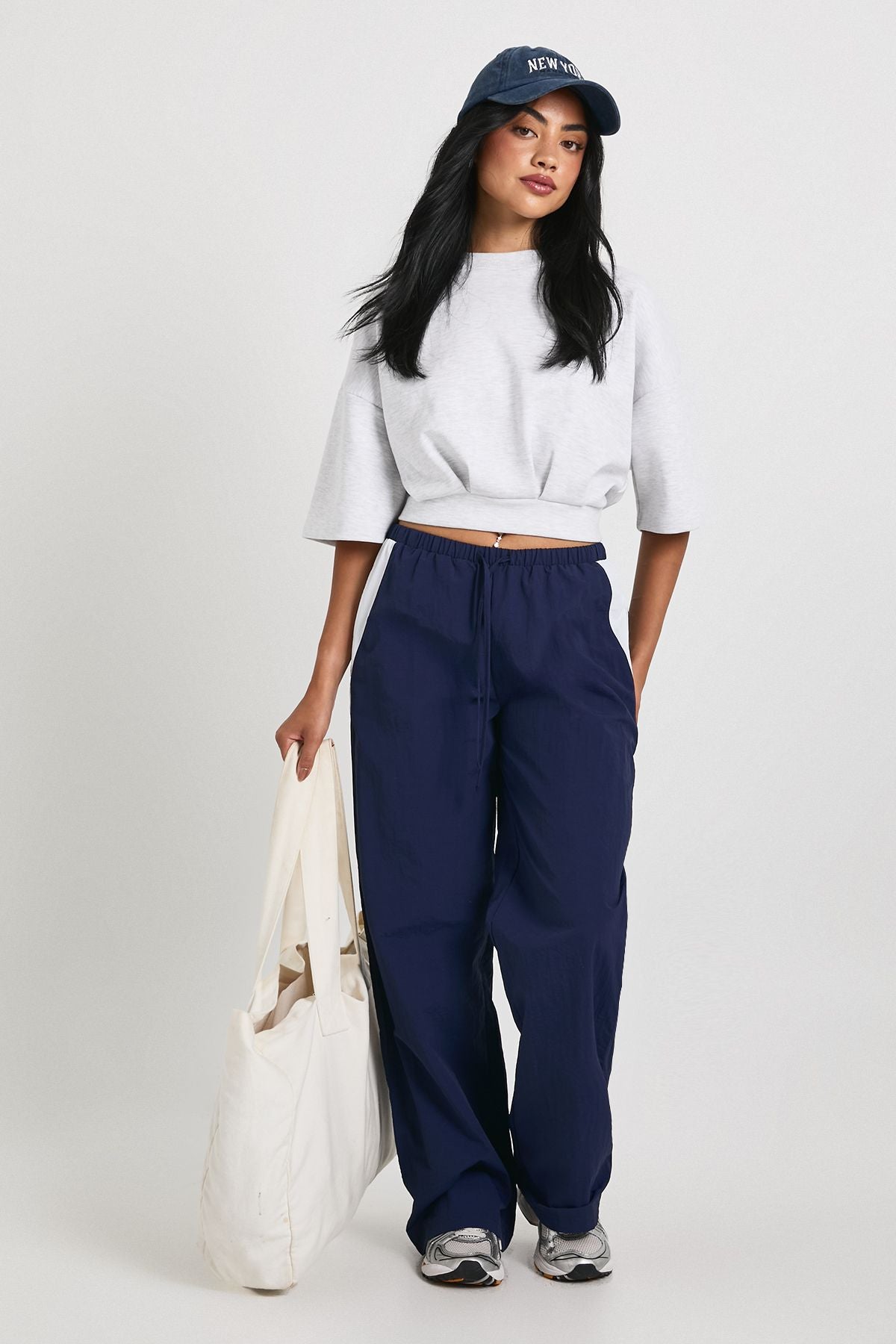 Interlock Cropped Cinched Waist Boxy T-Shirt