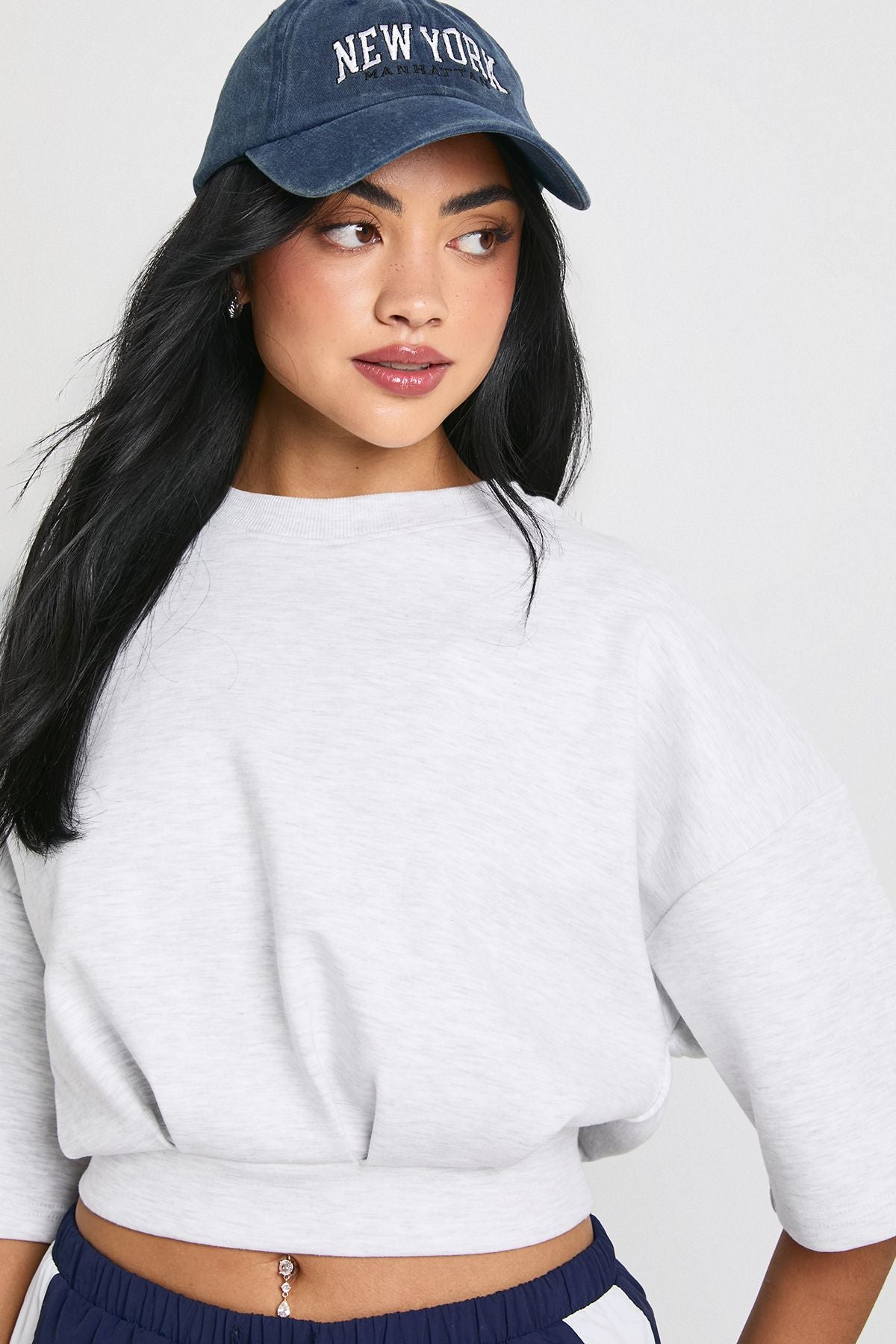 Interlock Cropped Cinched Waist Boxy T-Shirt