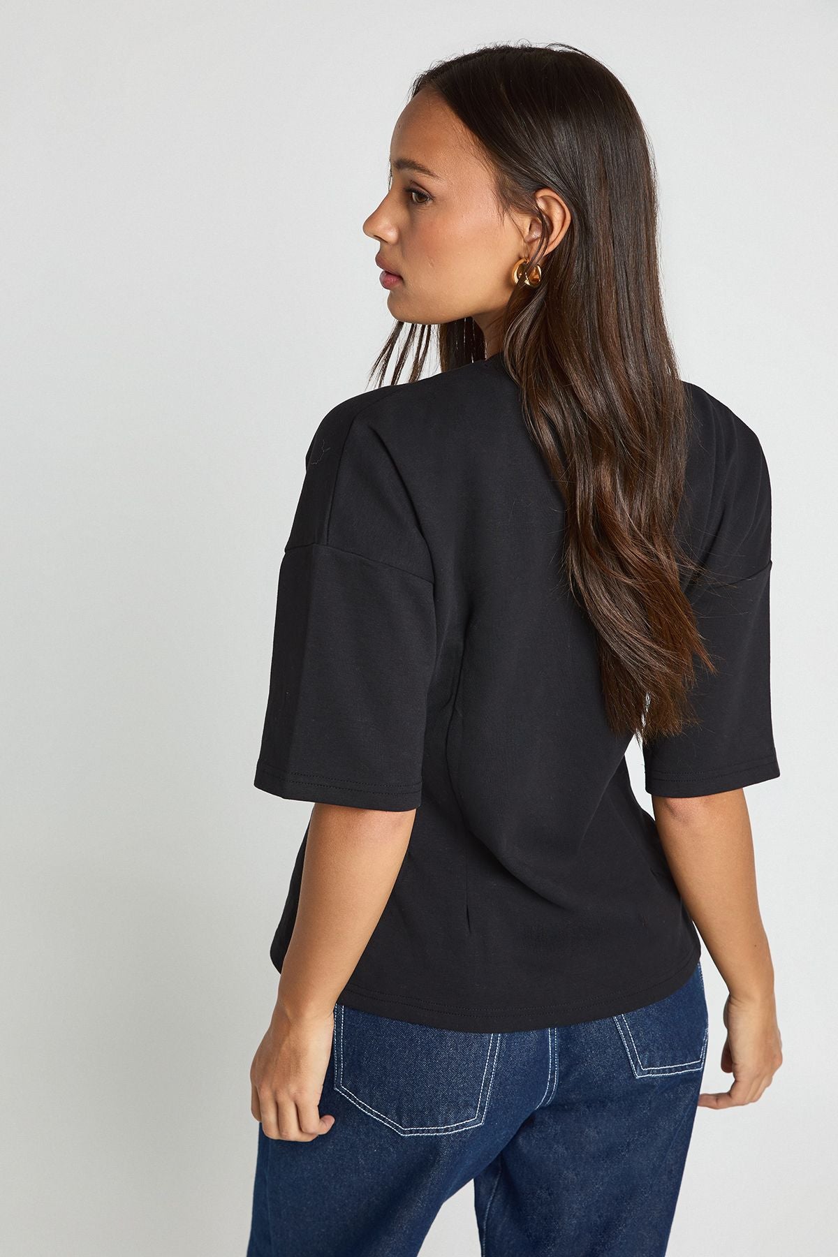 Interlock Boxy Tucked Waist Detail T-Shirt