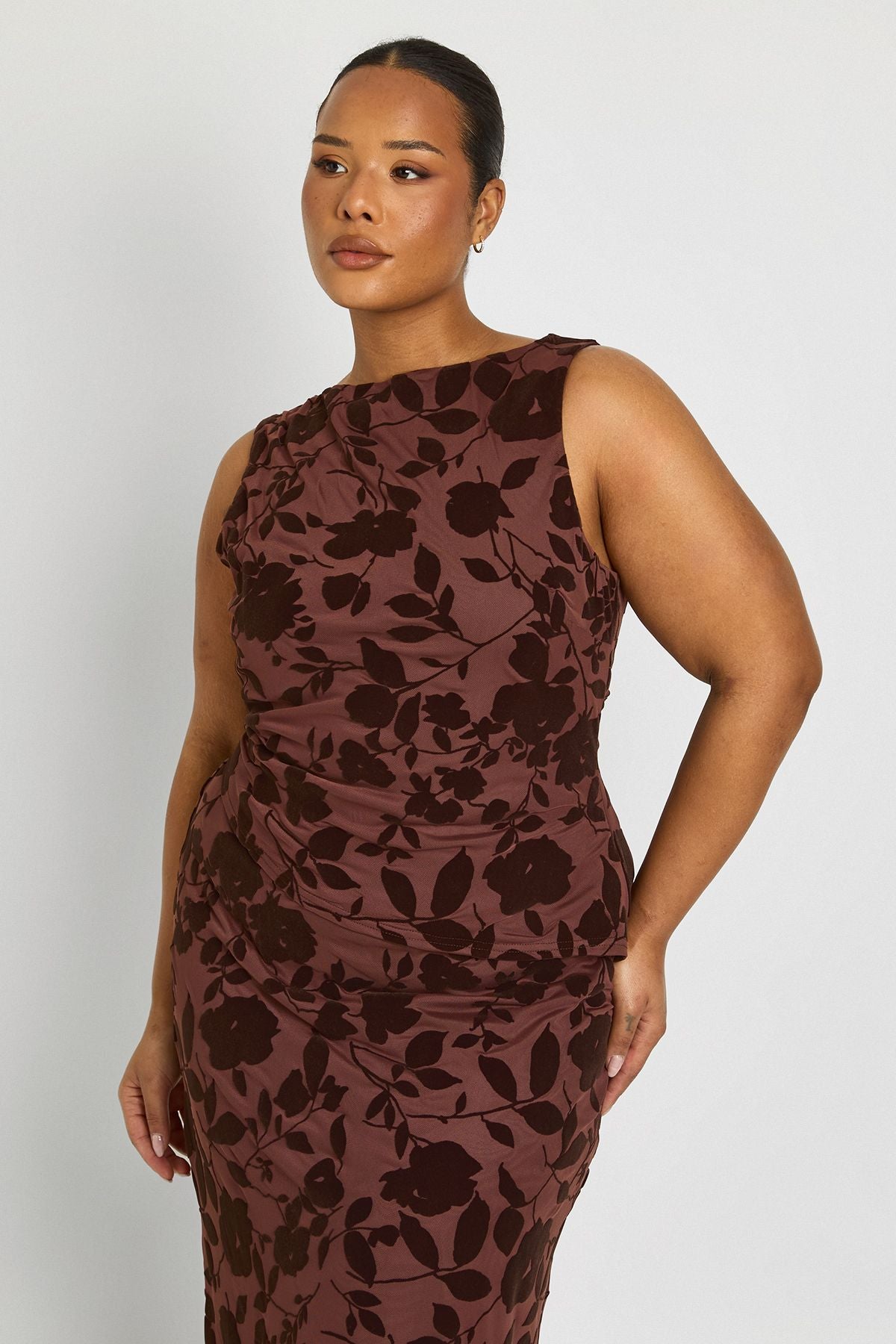 Plus Devore Sleeveless Top
