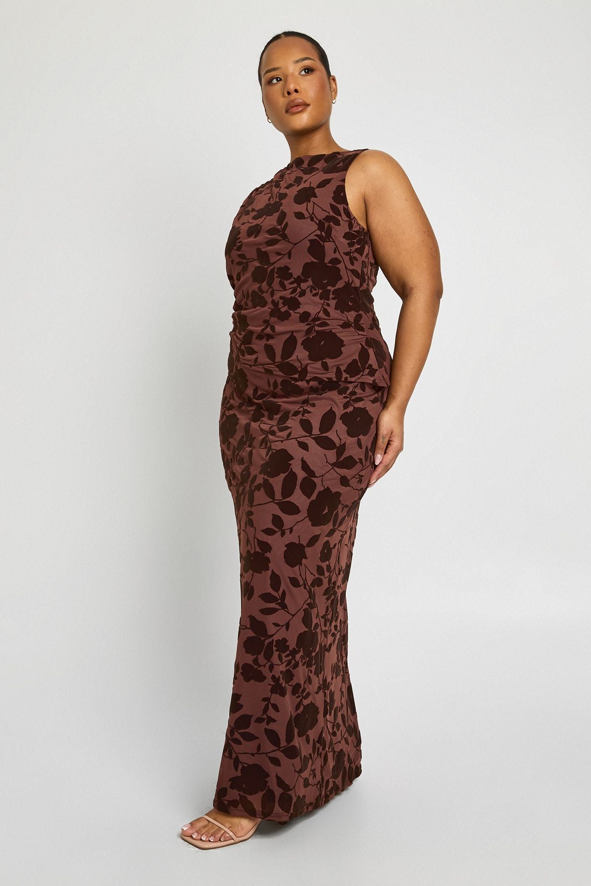 Plus Devore Sleeveless Top
