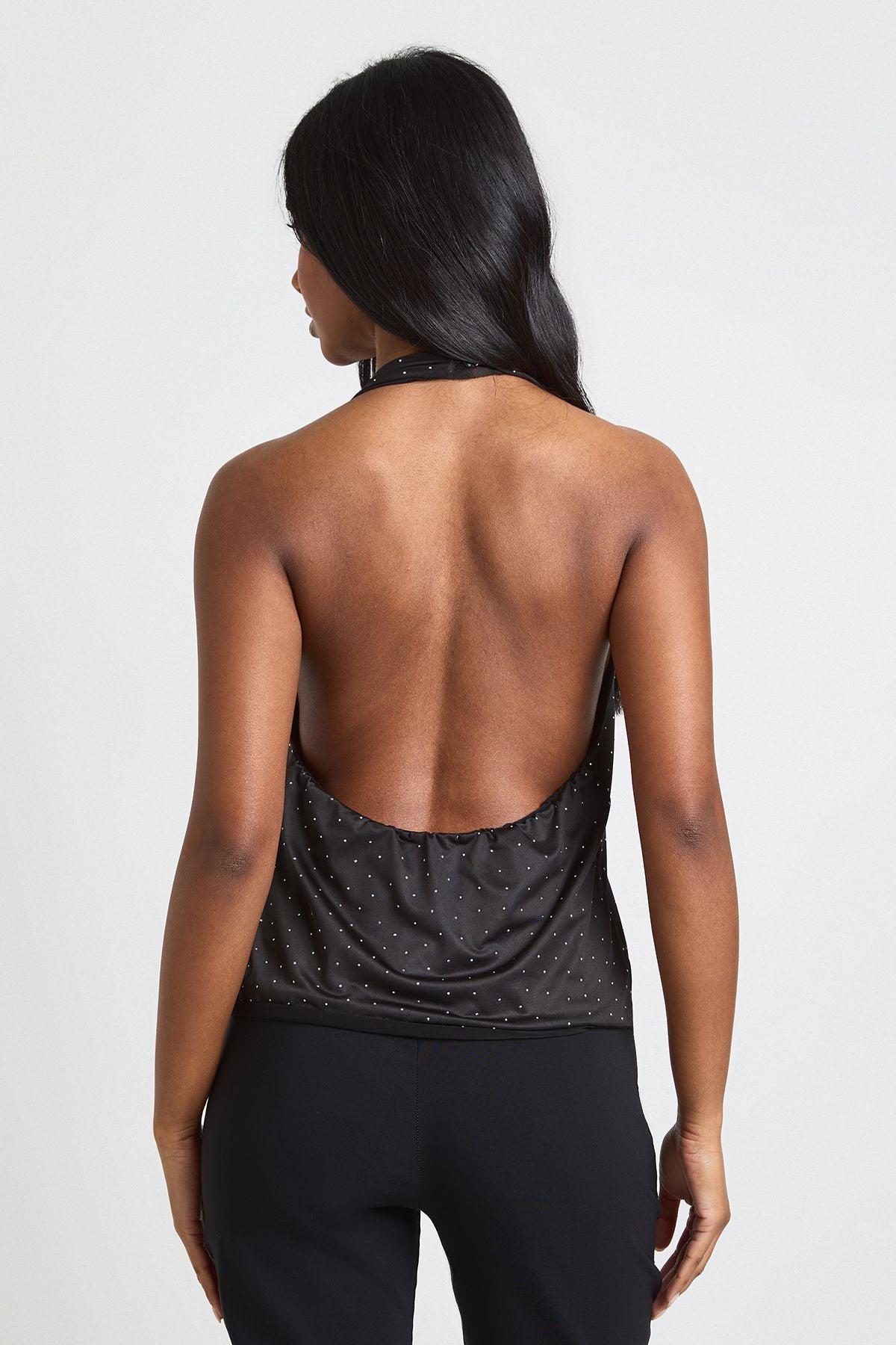 Hotfix Slinky Halterneck Cowl Top