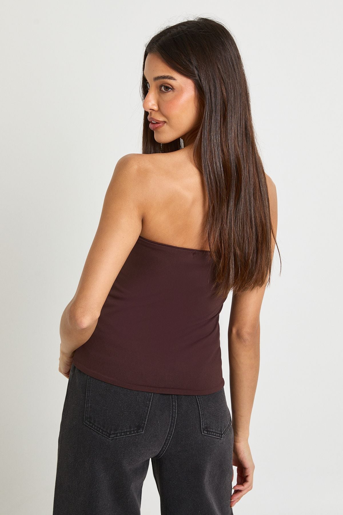 Cotton Touch Hook and Eye Bandeau Corset
