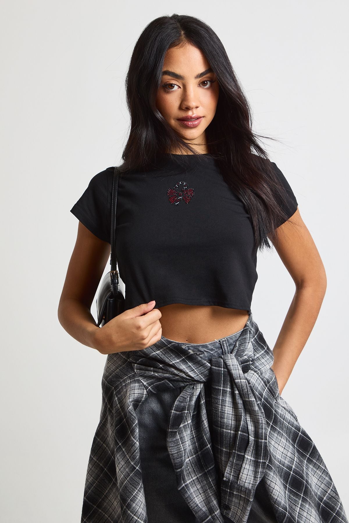Candycane Hat Hotfix Baby Tee
