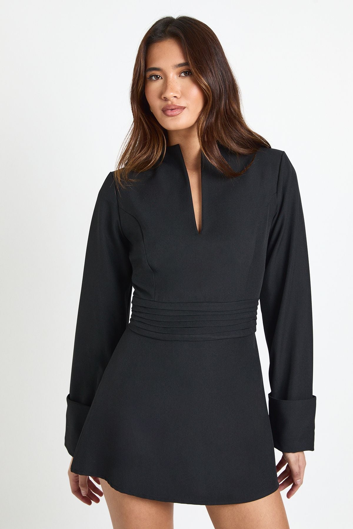 Tailored Long Sleeve Mini Dress