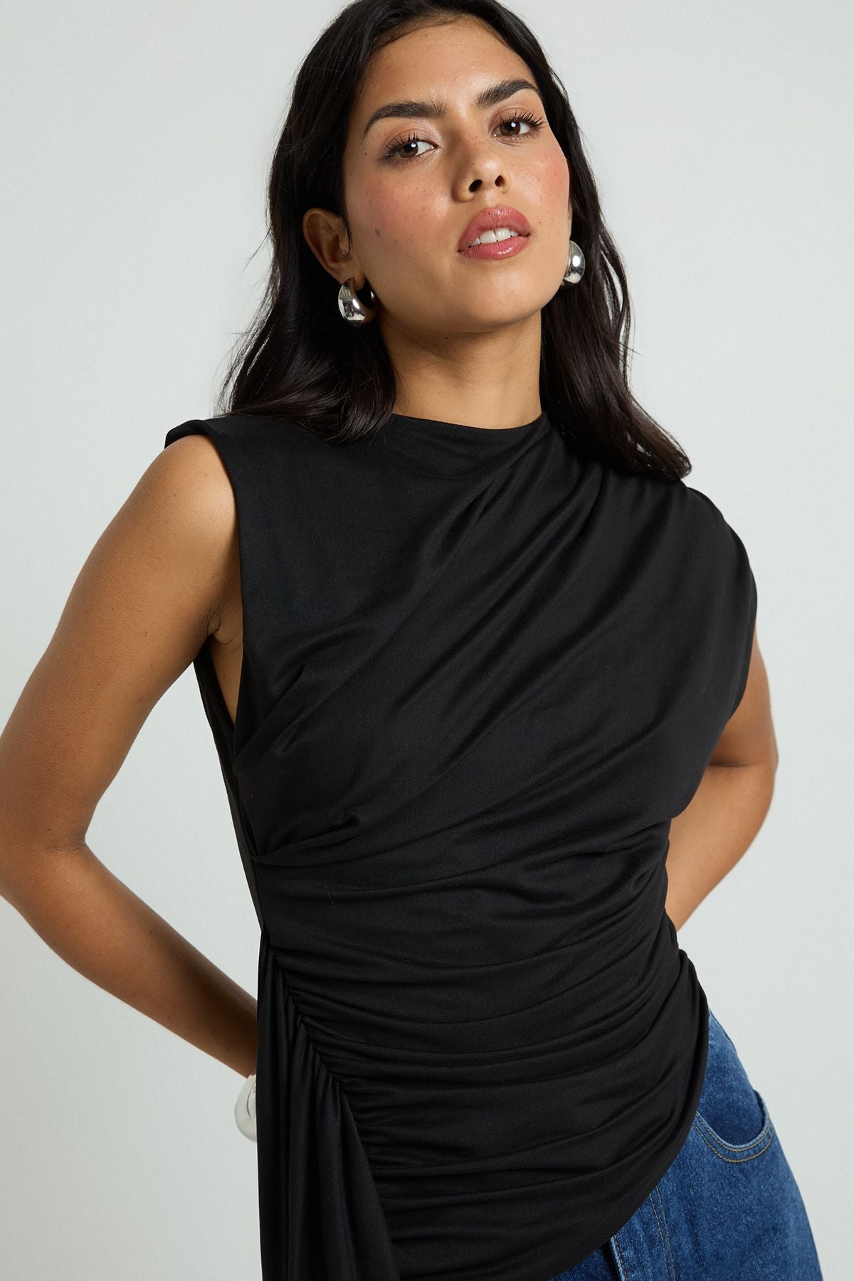 Ruched Drape Top