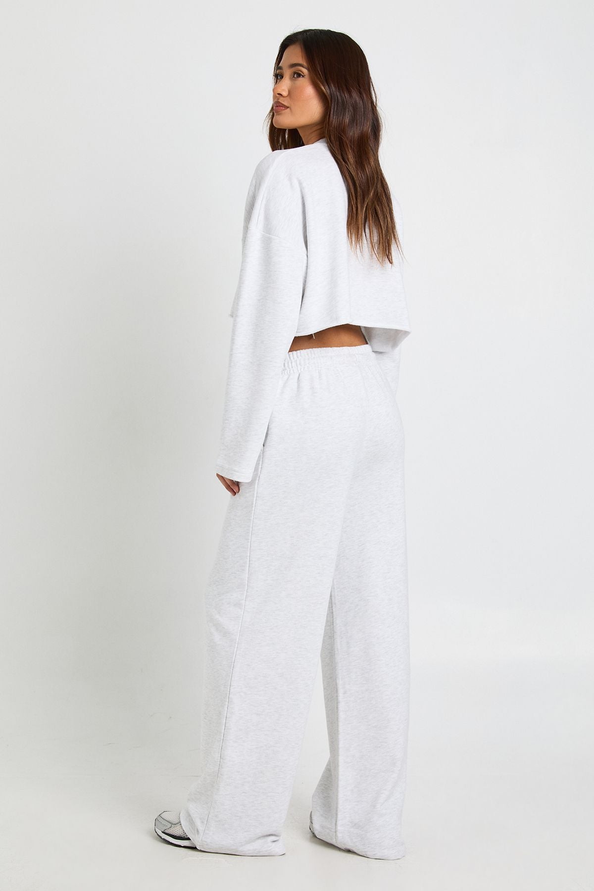 Boxy Crop Sweatshirt Tracksuit