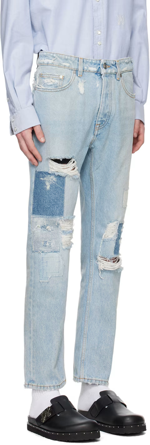 Blue Destroyed Jeans