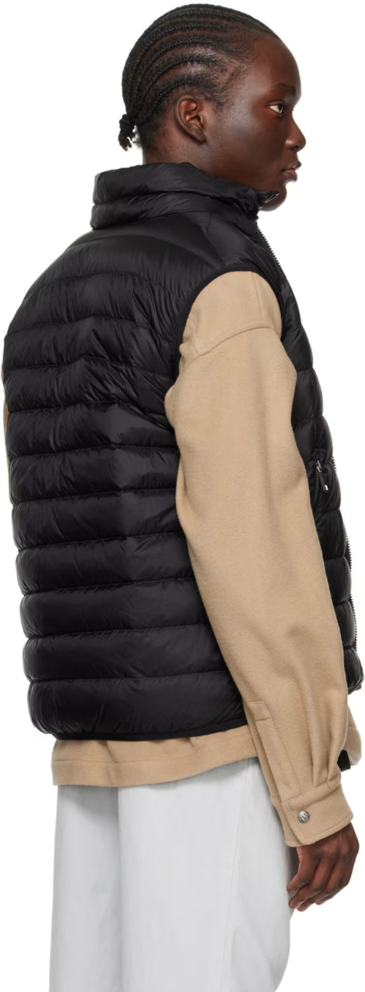 Black Classic Logo Down Vest