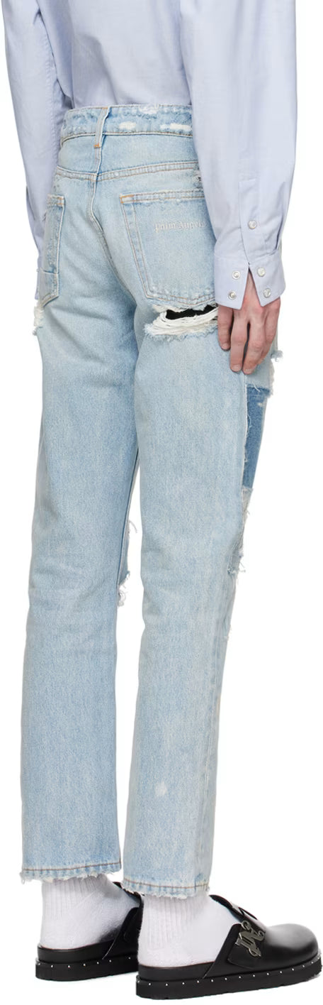 Blue Destroyed Jeans
