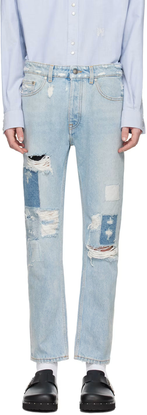 Blue Destroyed Jeans
