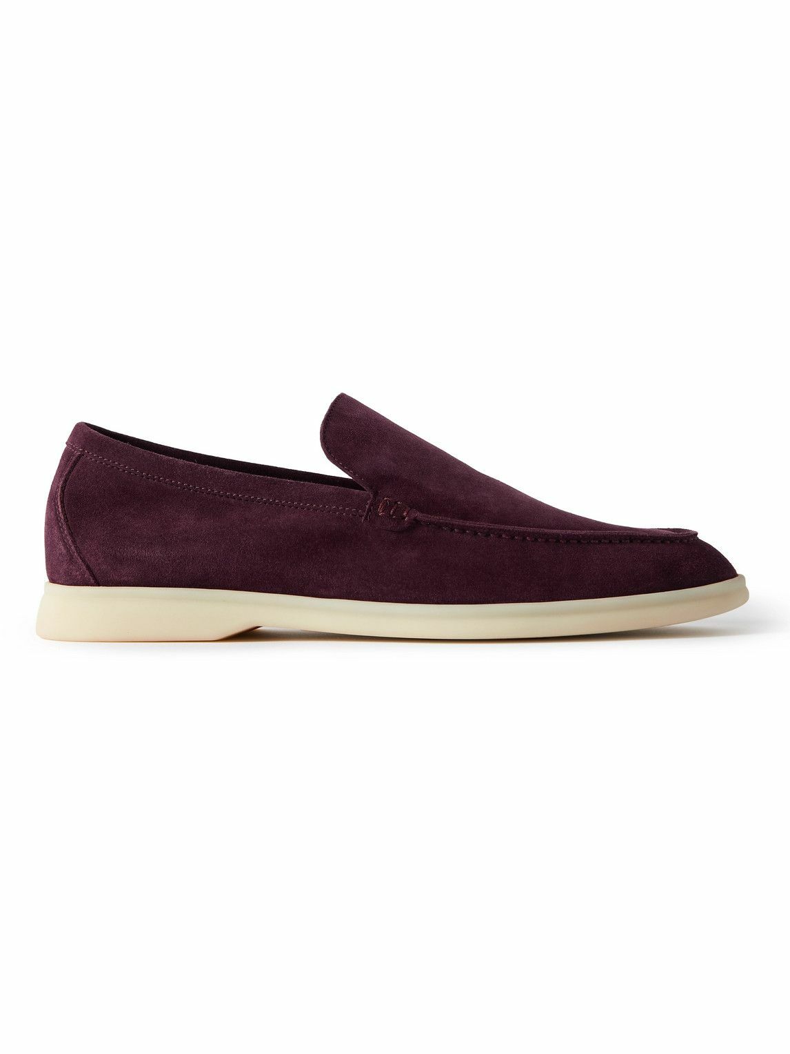 Loro Piana - Summer Walk Suede Loafers - Burgundy