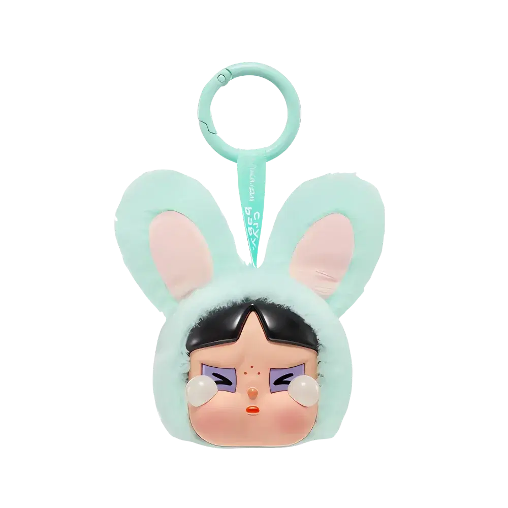 Pop Mart CRYBABY x Powerpuff Girls Series Bunny Buttercup Vinyl Face Plush