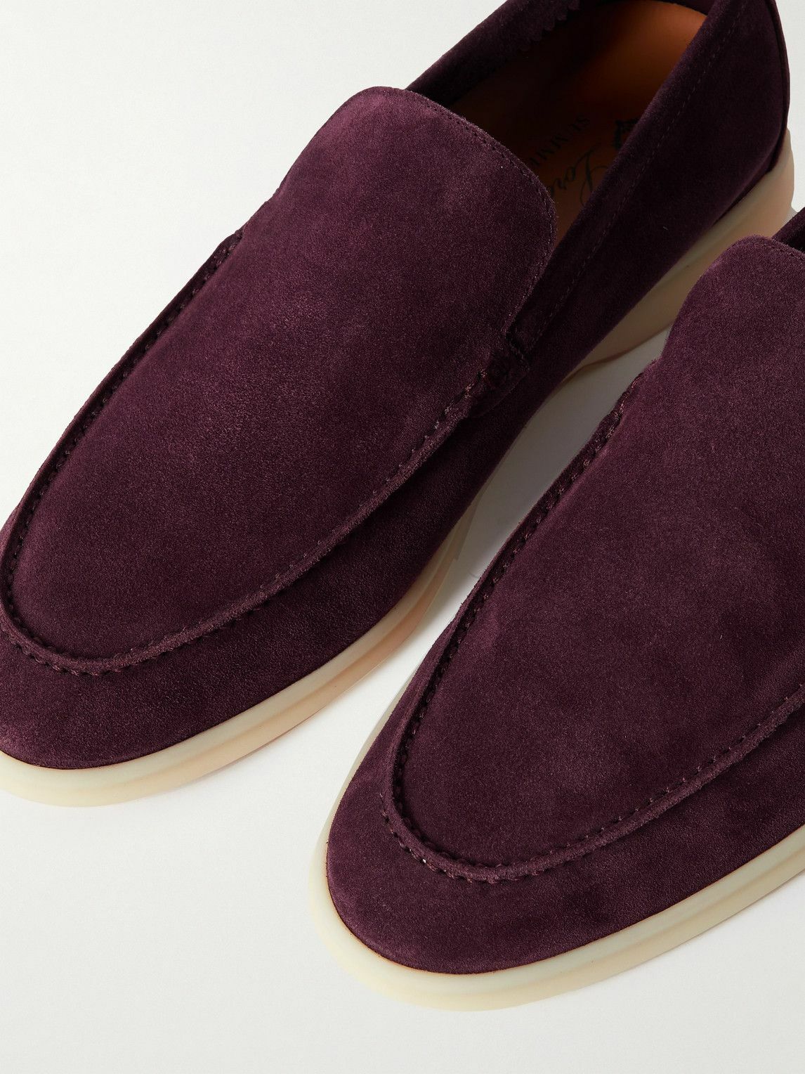 Loro Piana - Summer Walk Suede Loafers - Burgundy