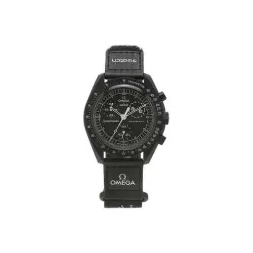 Swatch Swatch X Omega Bioceramic Moonswatch Mission To The Moonphase 'Black Snoopy - One Size 36999: . Watches | Shop From The Mirage