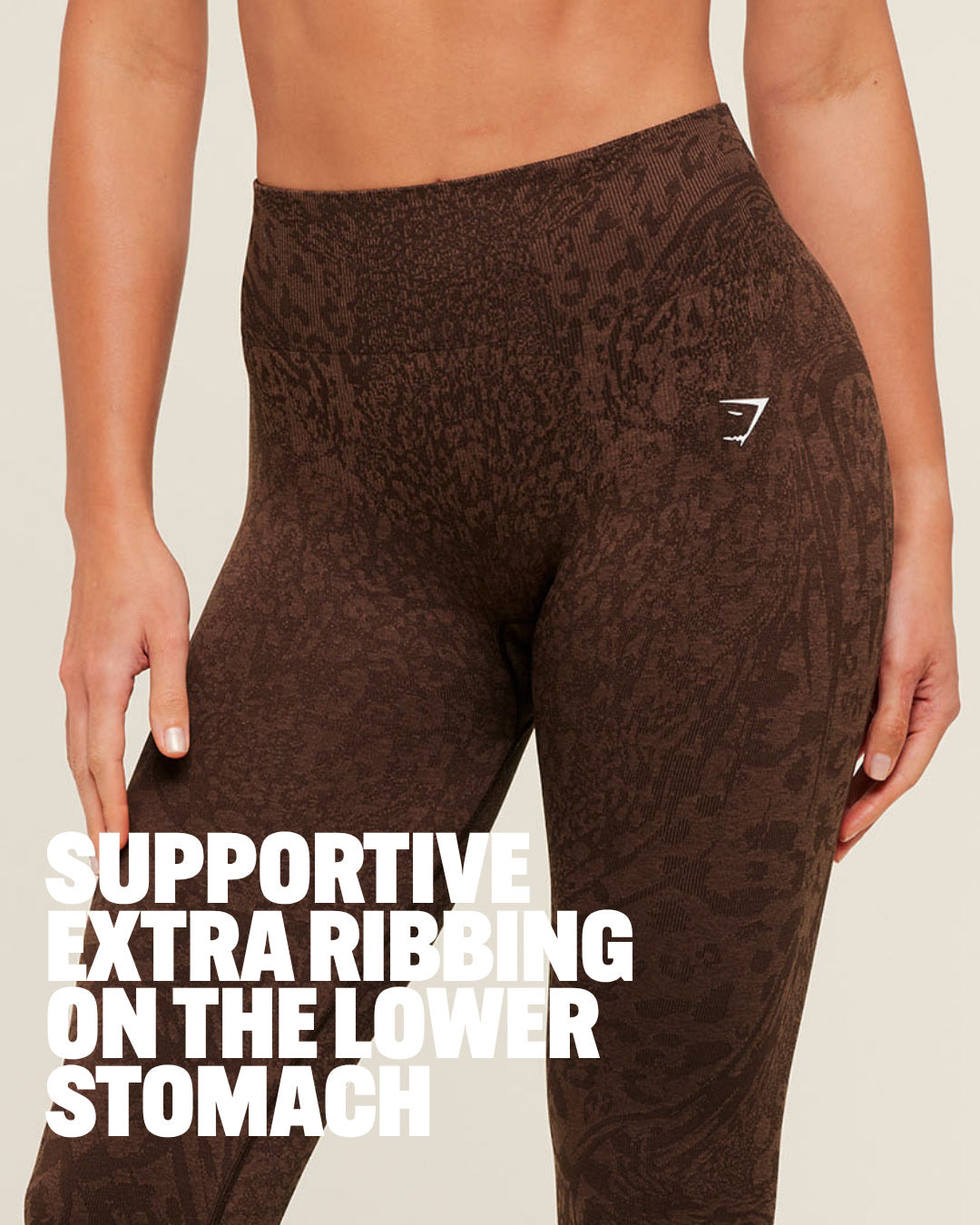 Gymshark Adapt Animal X Whitney Leggings - GS Archive Brown/GS Soft Brown