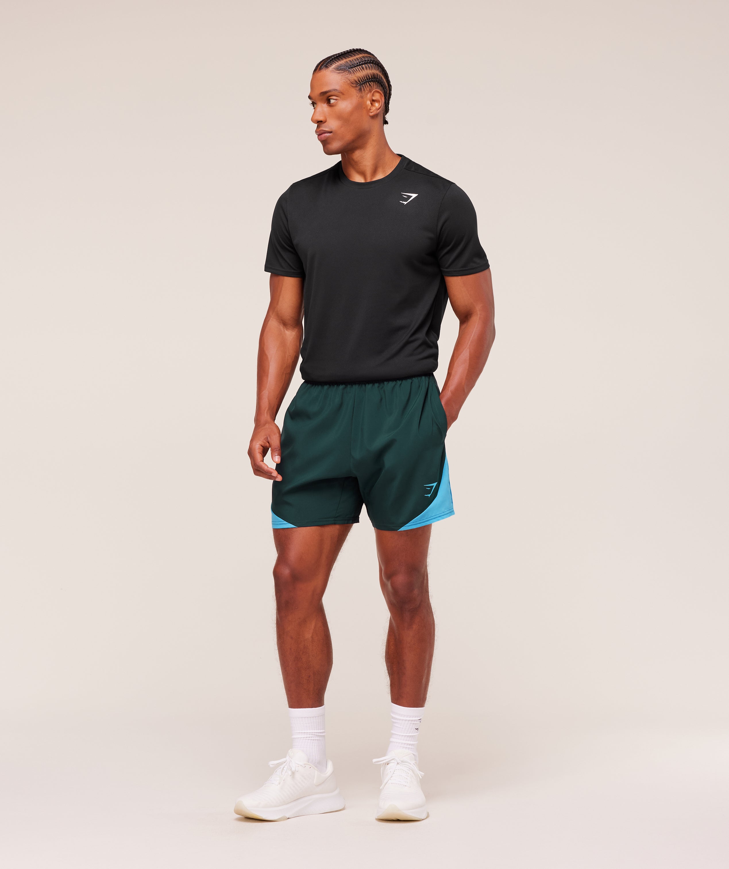 Gymshark Arrival Block 6" Shorts - Deep Petrol Blue