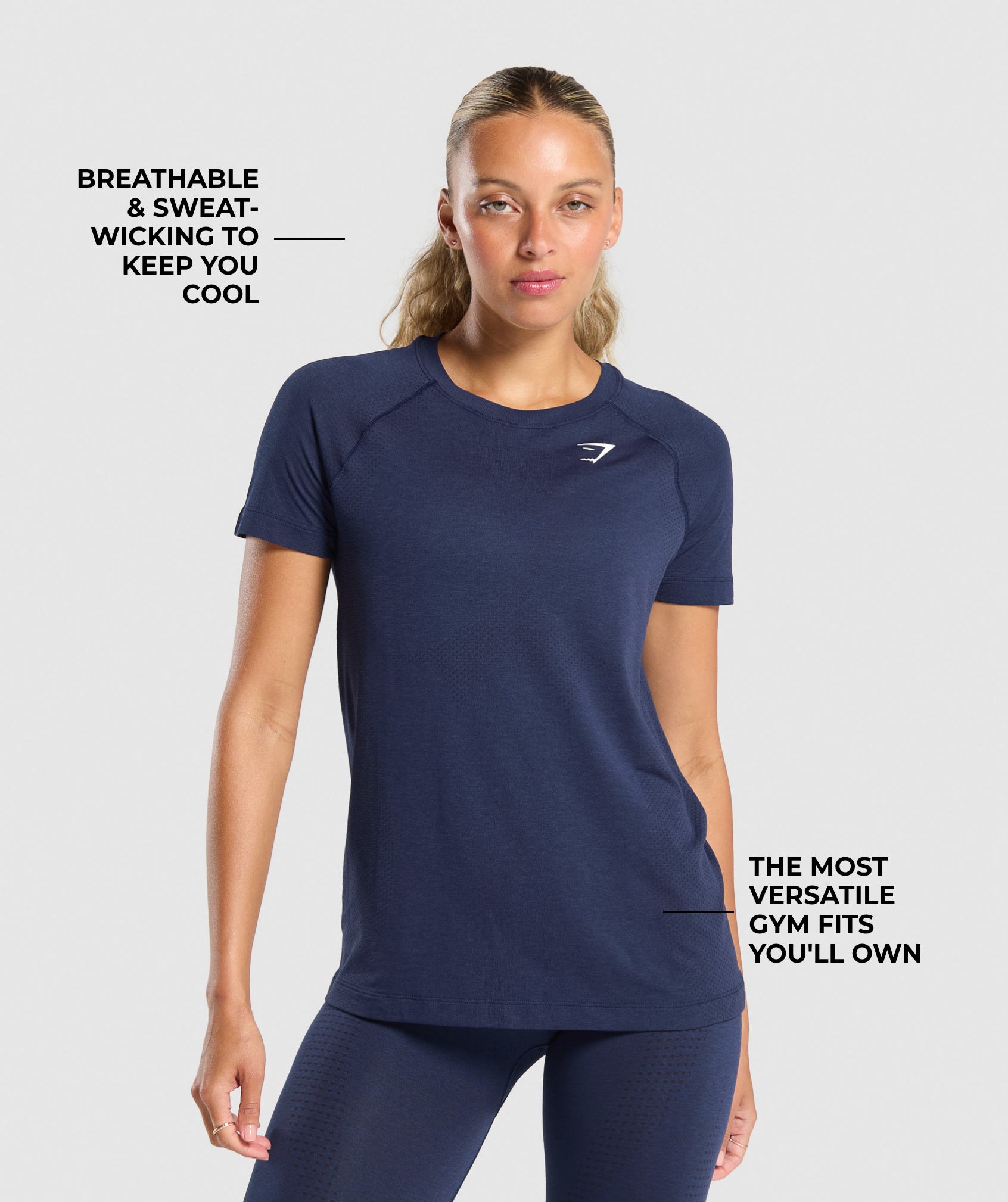 Gymshark Vital Light T-Shirt - Heavy Blue Marl