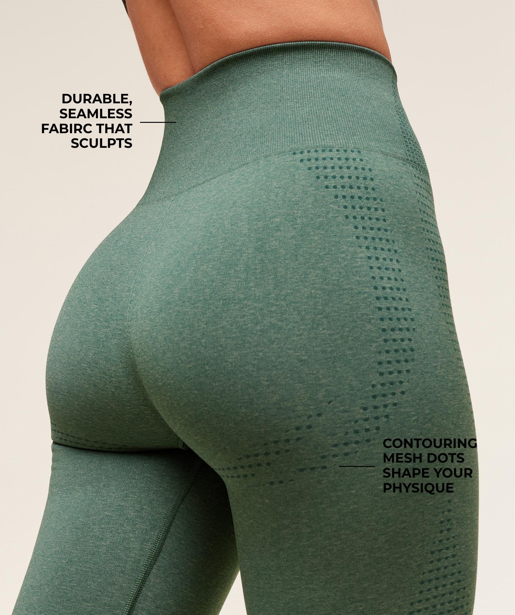 Gymshark Vital Regular Leggings - Dark Green Marl