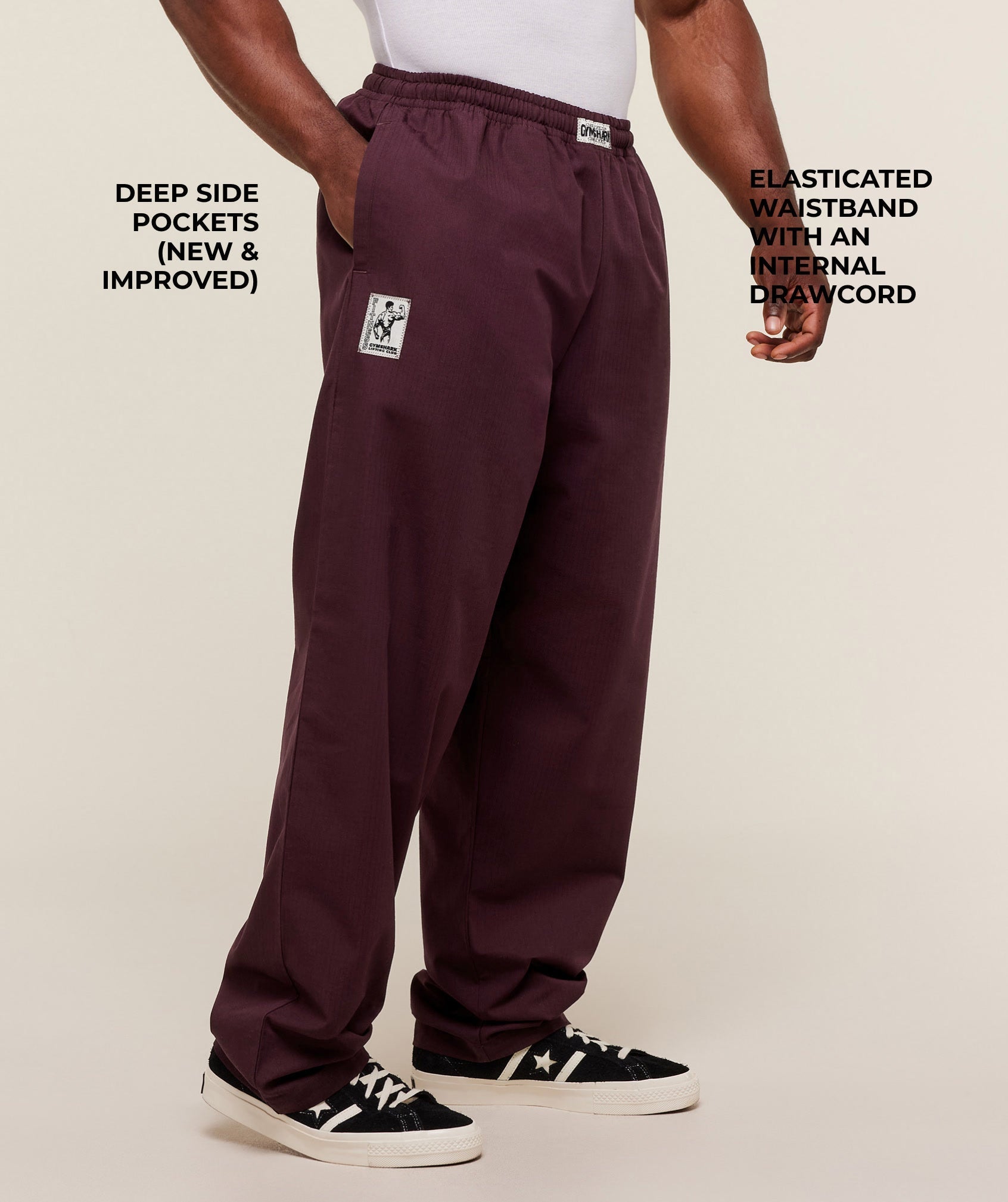 Gymshark Straight Leg Pumper Pants - Cherry Purple